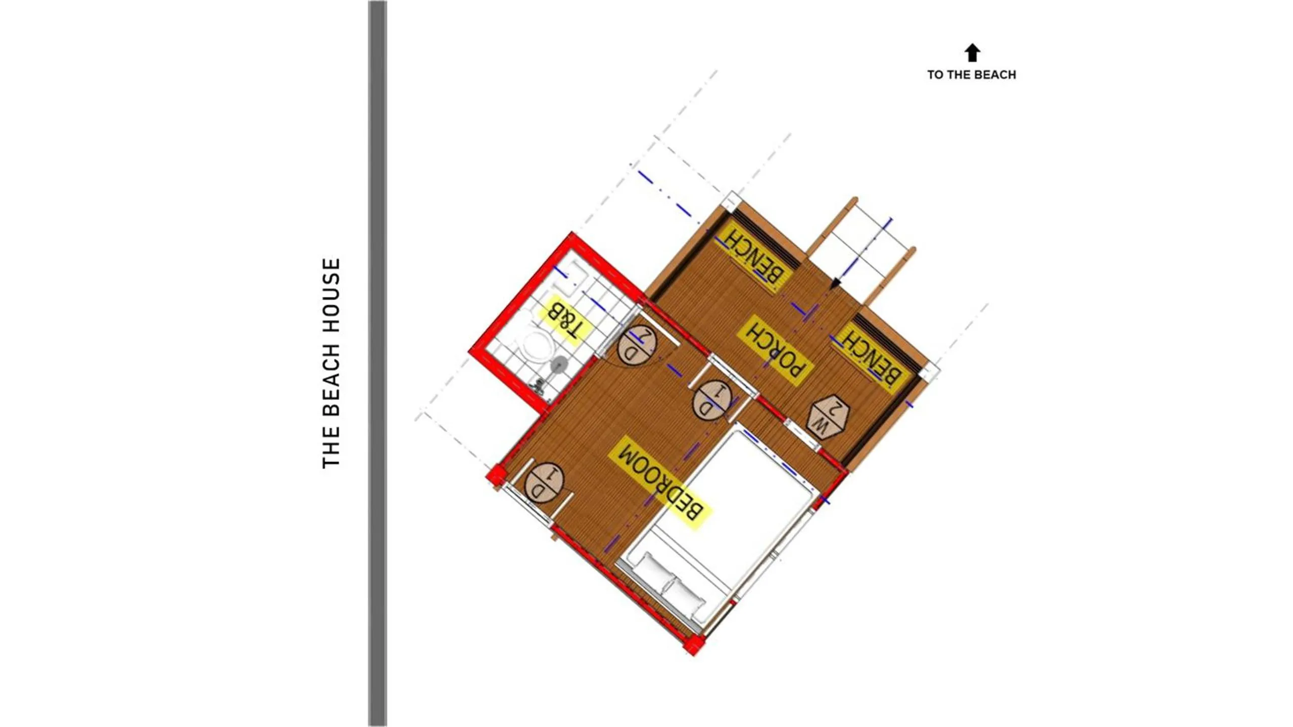 Floor plan in The Beach House Carabao Island