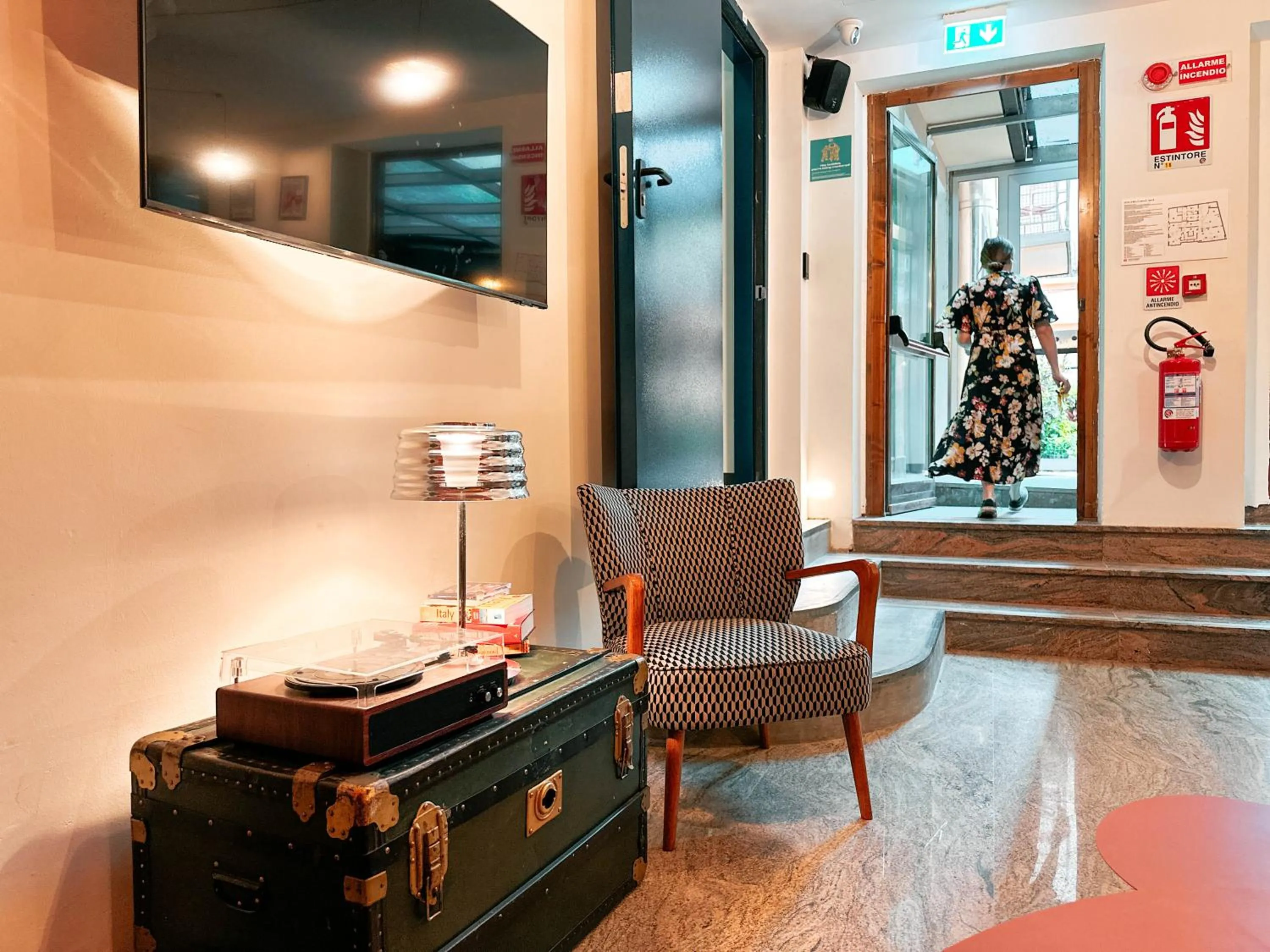 Decorative detail in Ostello Bello Milano Duomo