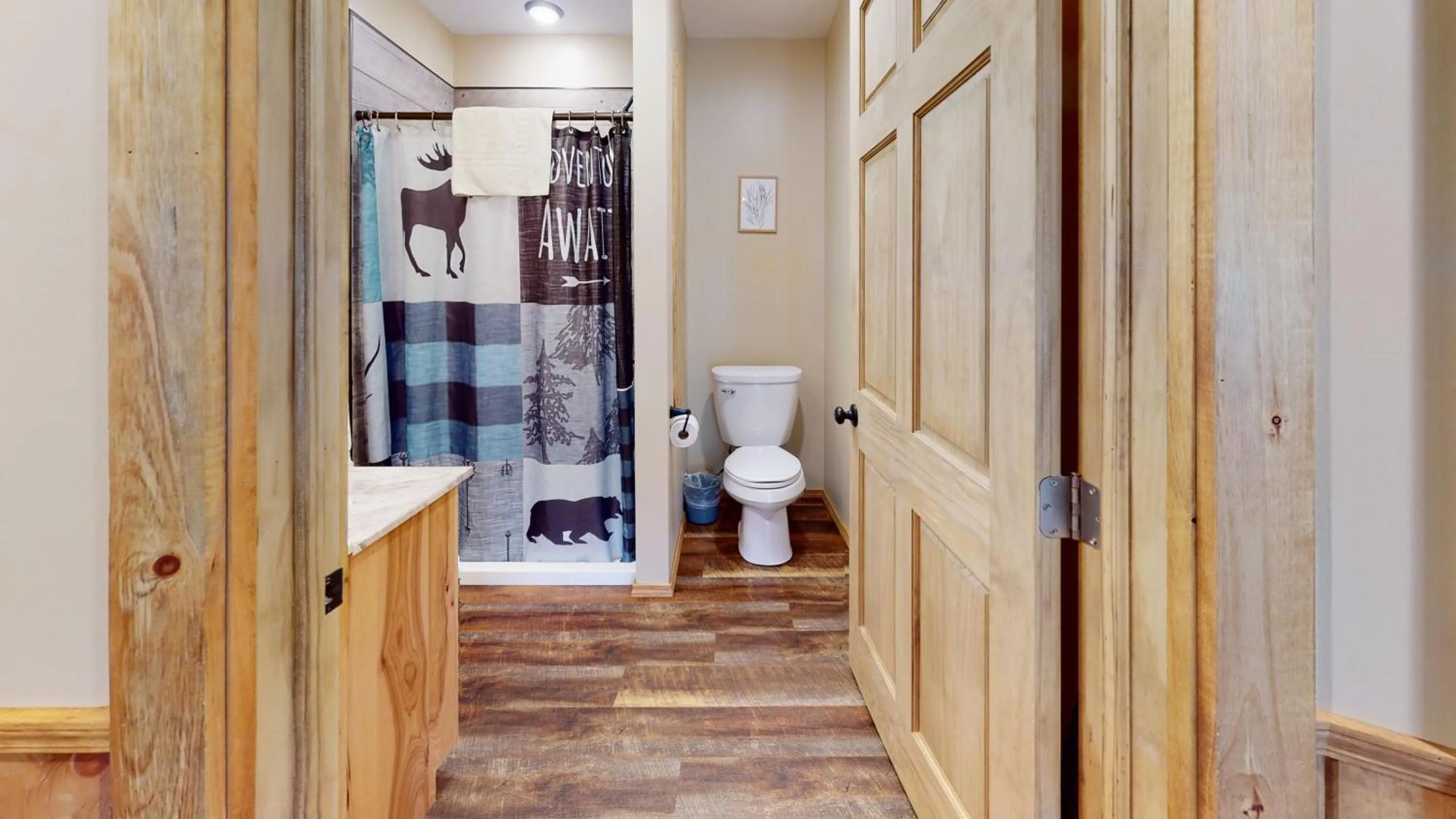 Shower in Rough Cut Lodge