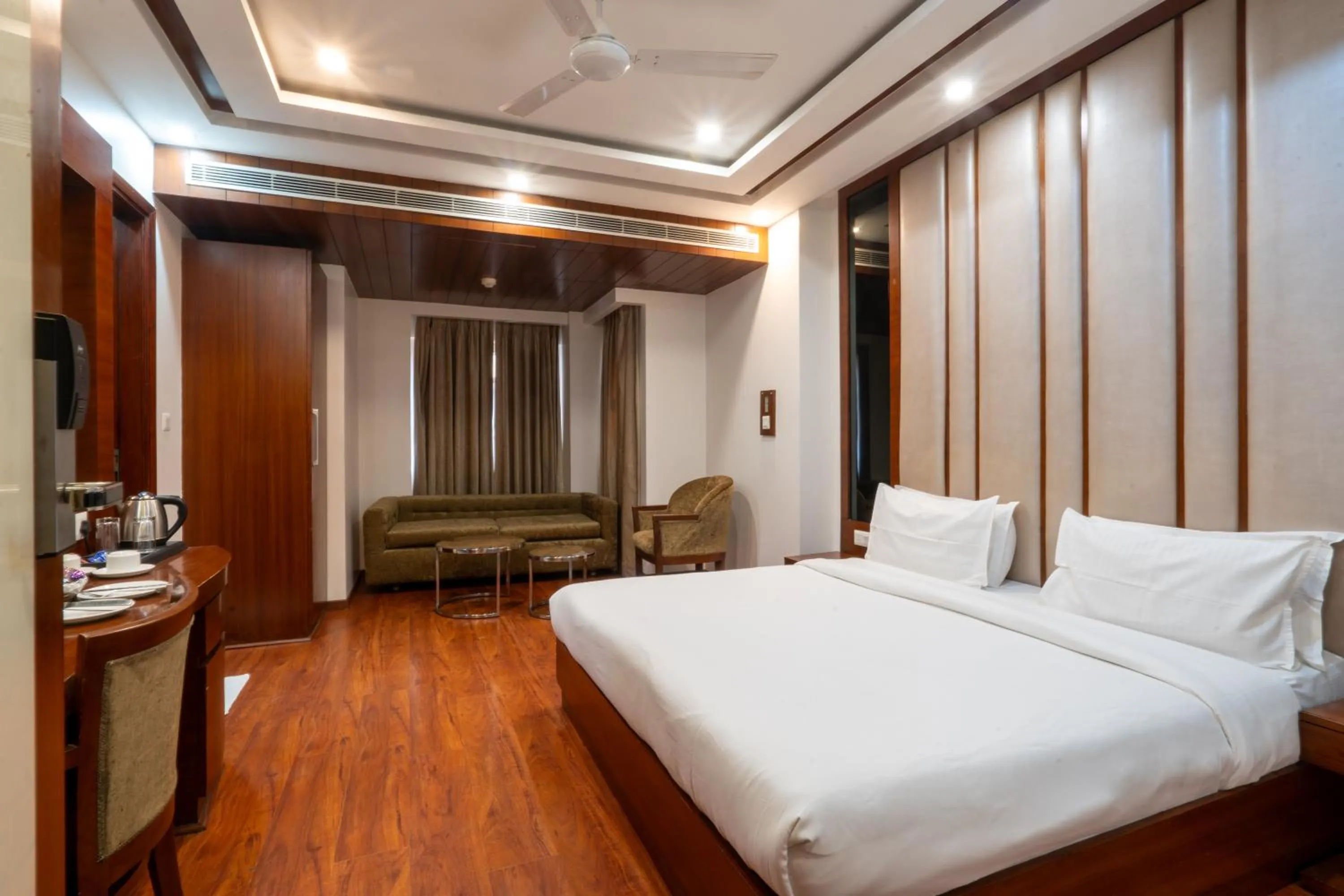 View (from property/room), Bed in Grand FFOUR near Nehru Place, Delhi