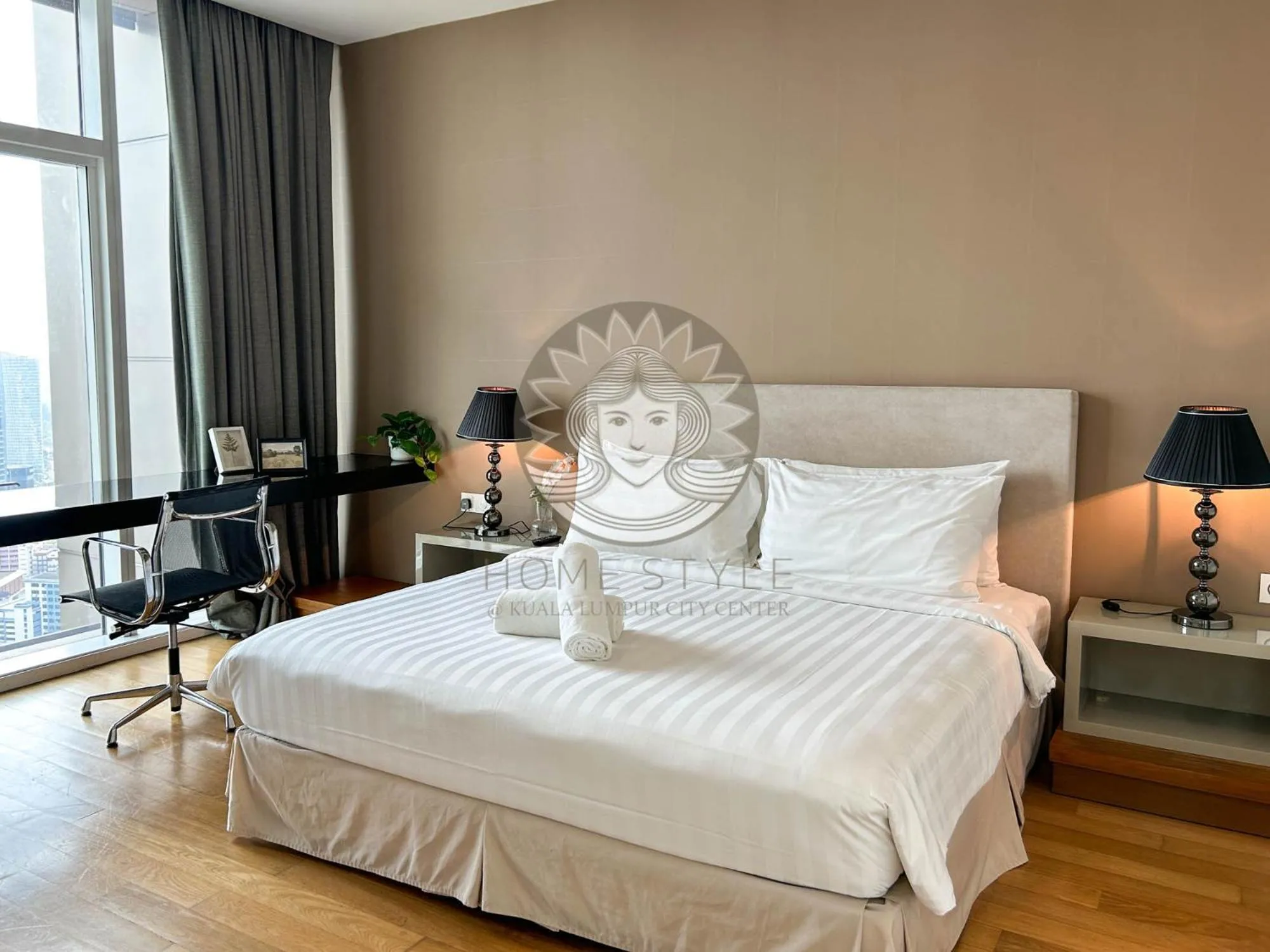 Two-Bedroom Apartment with City View in HOME STYLE at Platinum Suites 1 KLCC Twin Towers