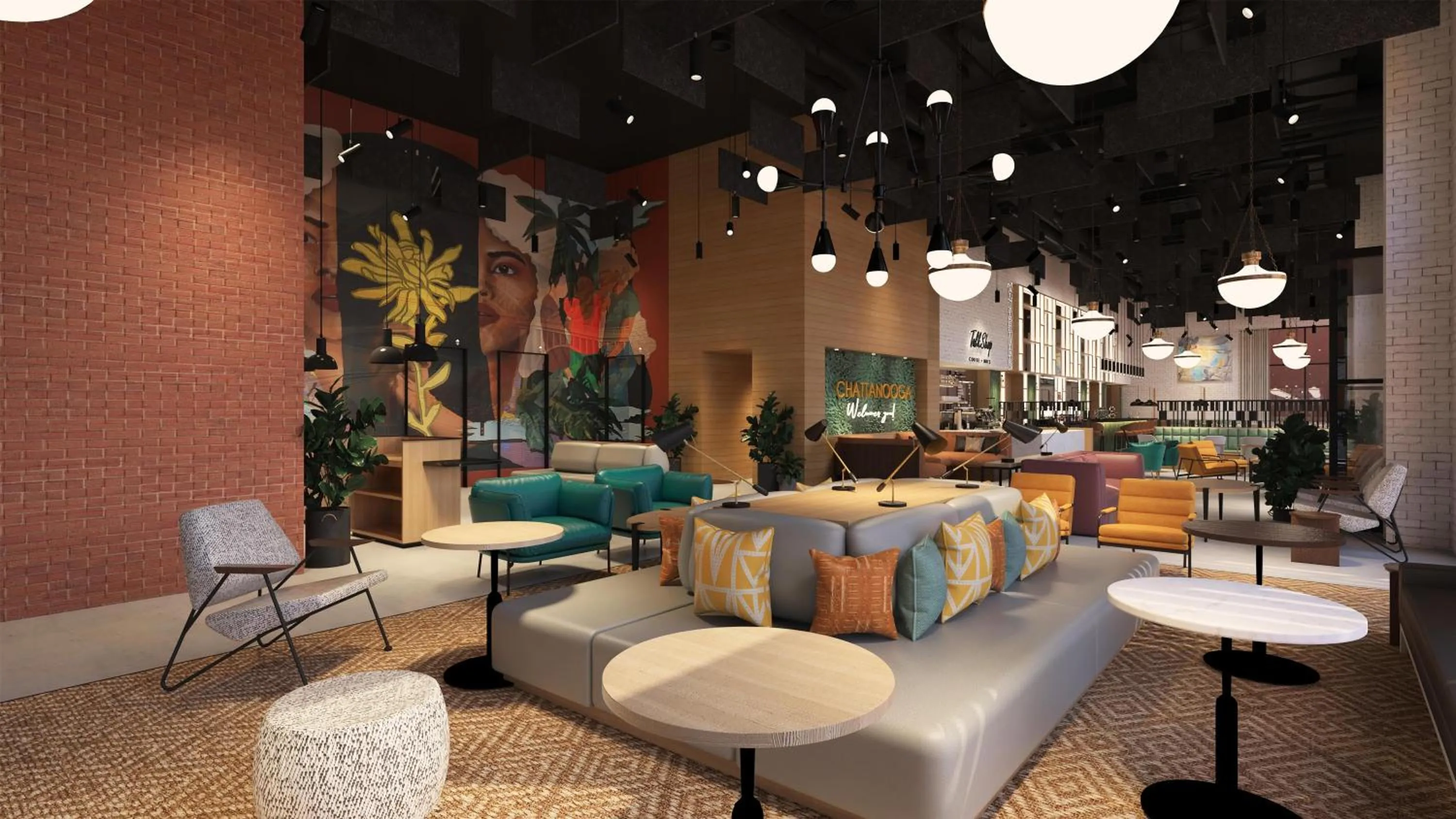 Lobby or reception in Caption By Hyatt Chattanooga Downtown