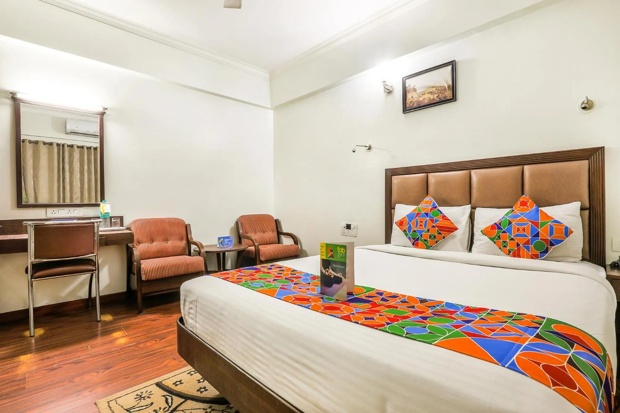 Bedroom, Bed in FabHotel Sri Krishna Suites - Bellandur