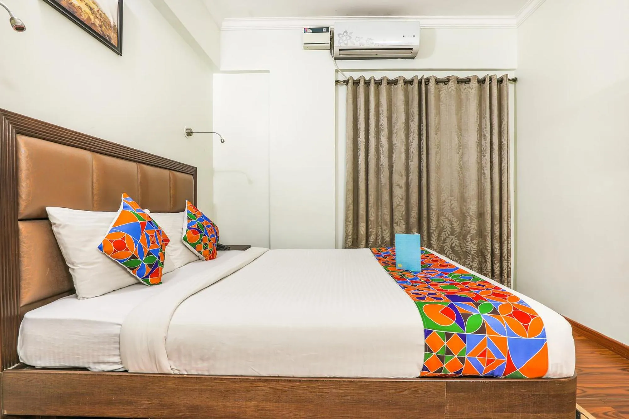 Bedroom, Bed in FabHotel Sri Krishna Suites - Bellandur