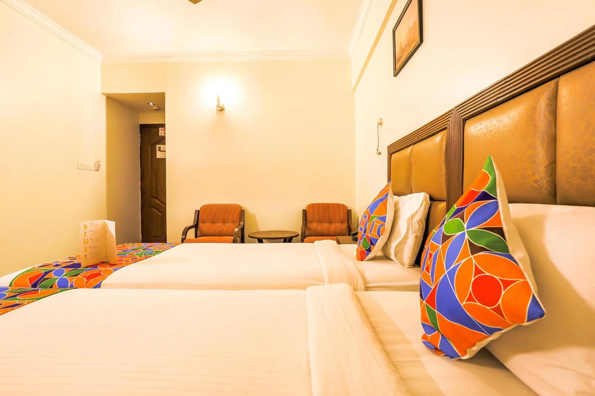 Bedroom, Bed in FabHotel Sri Krishna Suites - Bellandur