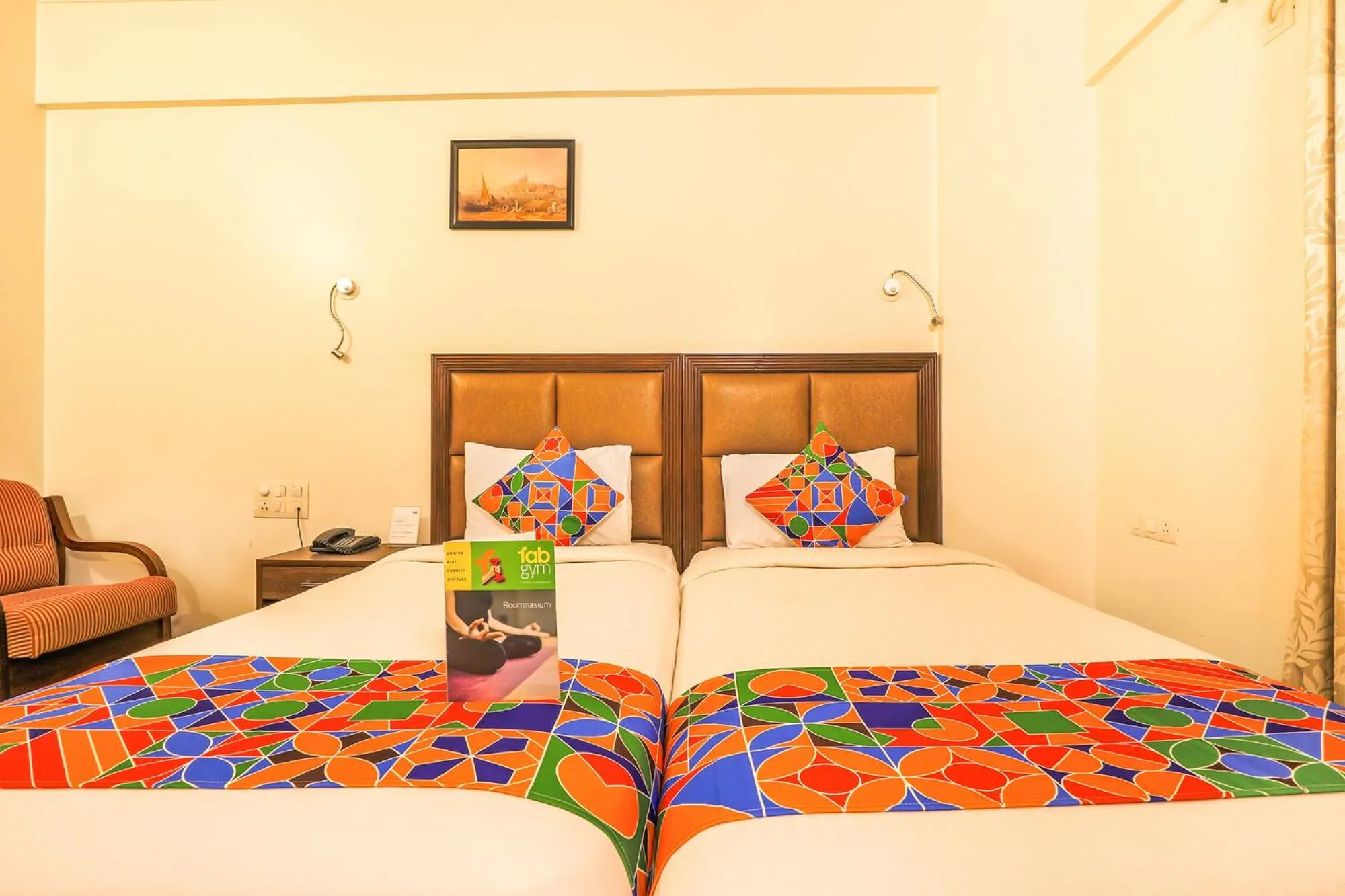 Bedroom, Bed in FabHotel Sri Krishna Suites - Bellandur