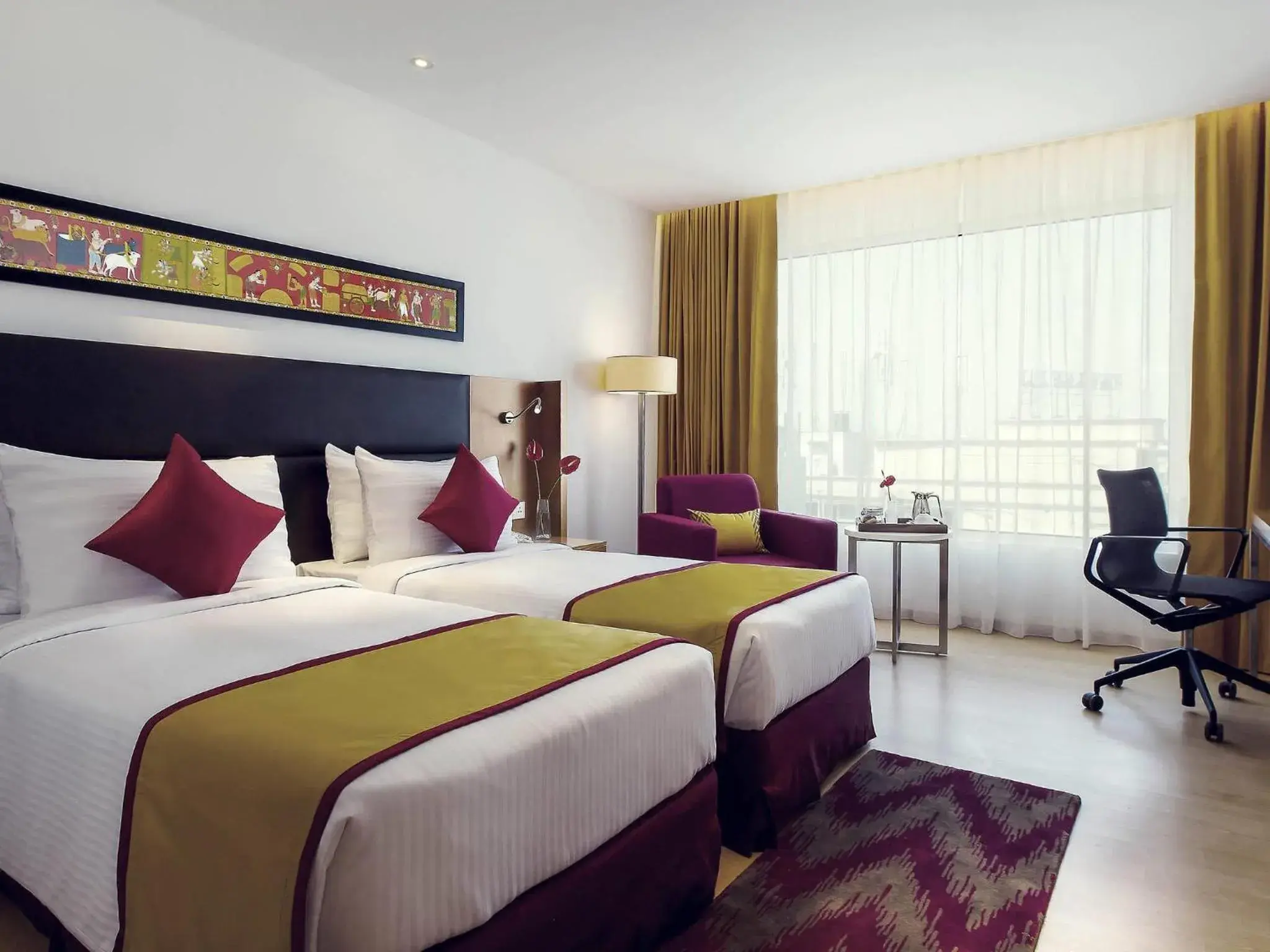 Superior Room with two single beds,City View in Mercure Hyderabad KCP Banjara Hills, An Accor Hotel Superior Room with two single beds,City View in Mercure Hyderabad KCP Banjara Hills, An Accor Hotel