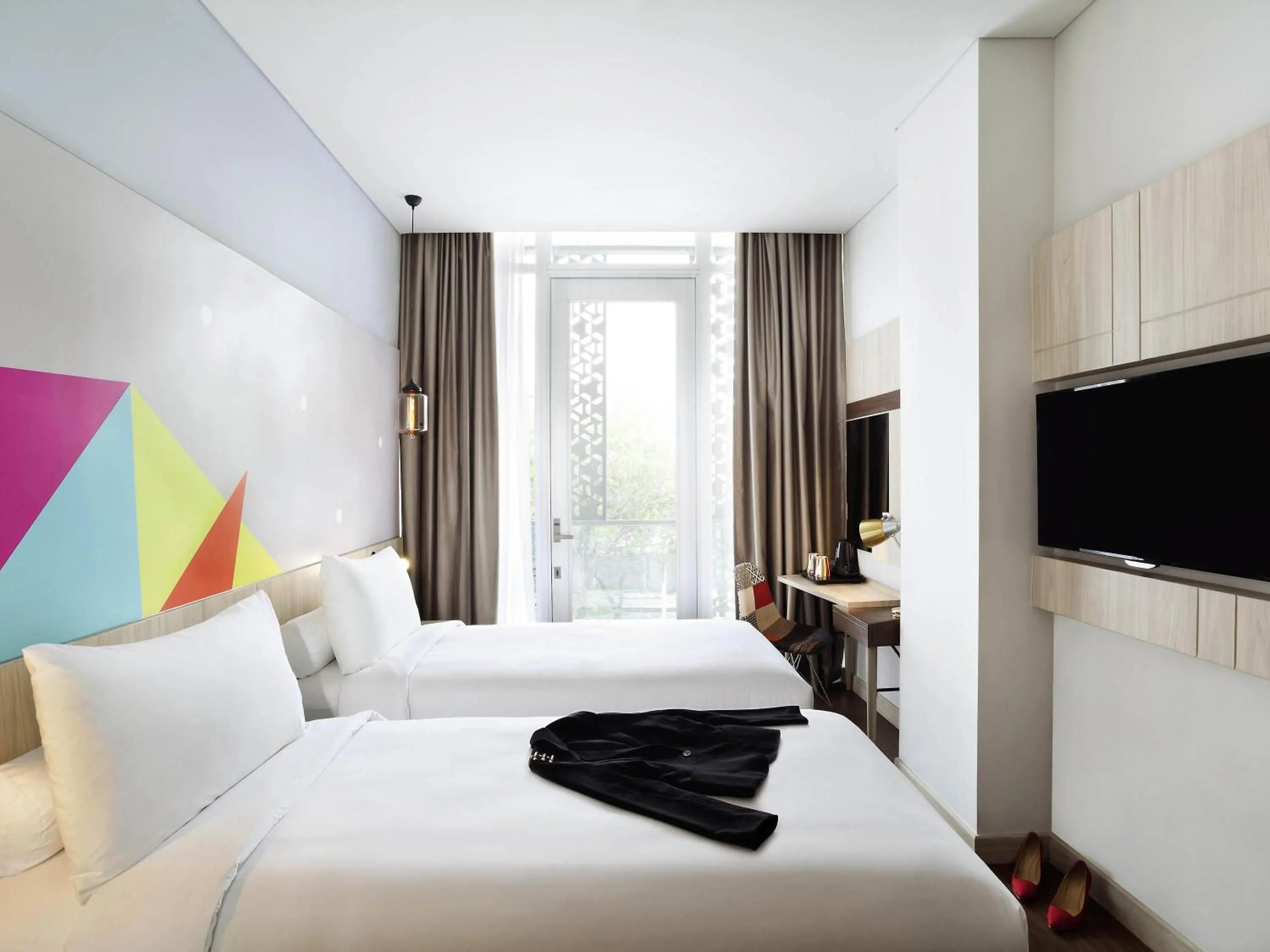 Bedroom, Bed in Ibis Styles Jakarta Sunter
