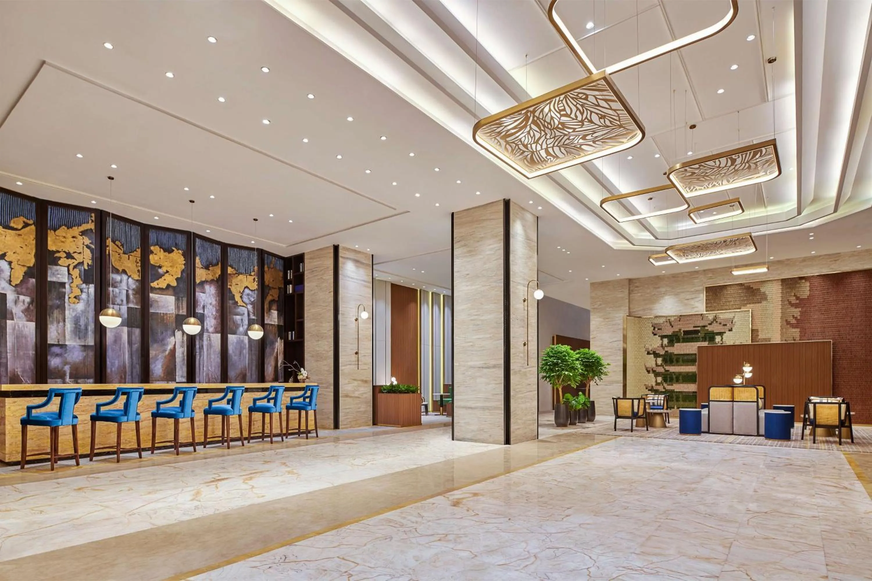 Lobby or reception in Hilton Garden Inn Wuhan Hankou