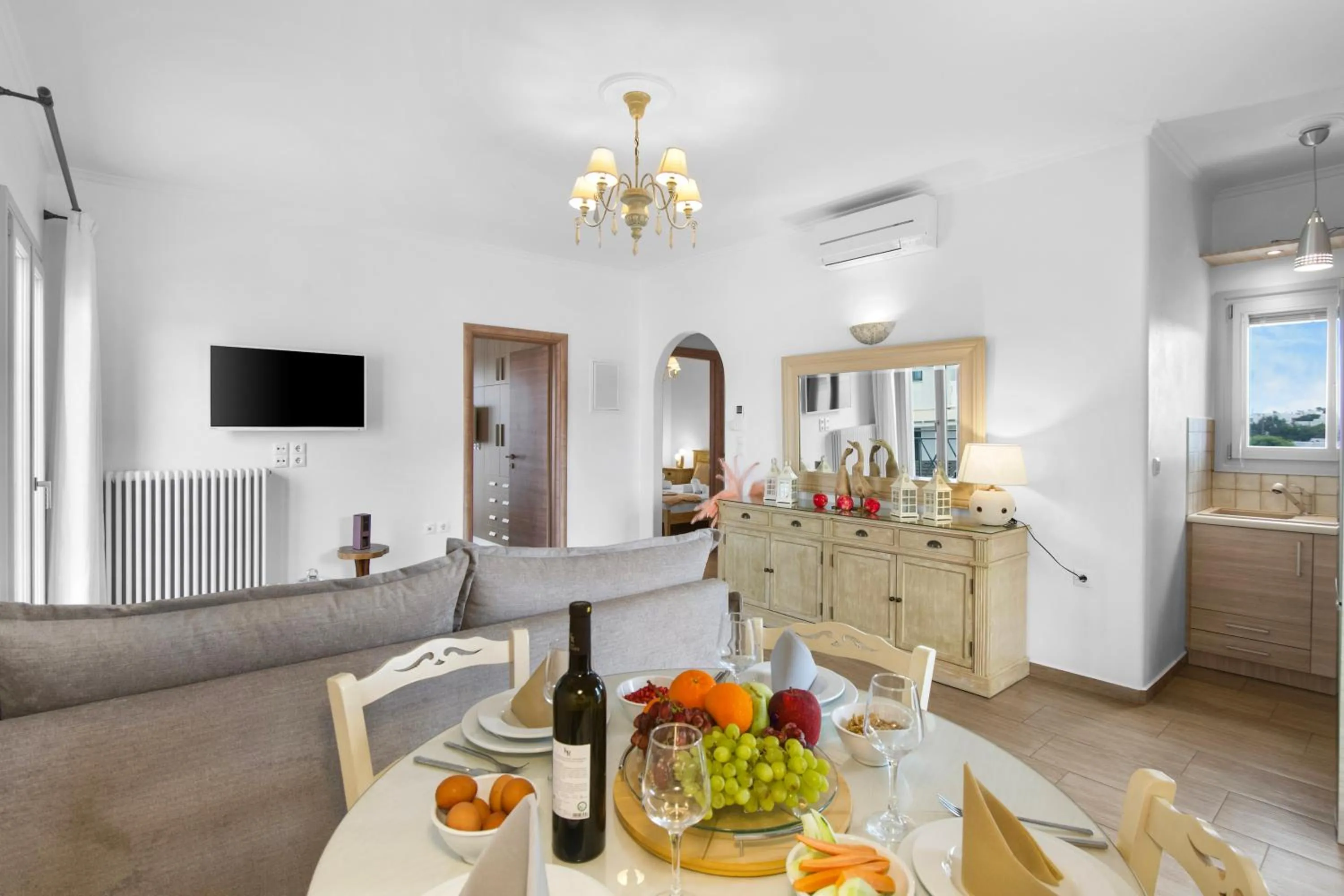 Living room in Panos Apartment Naousa