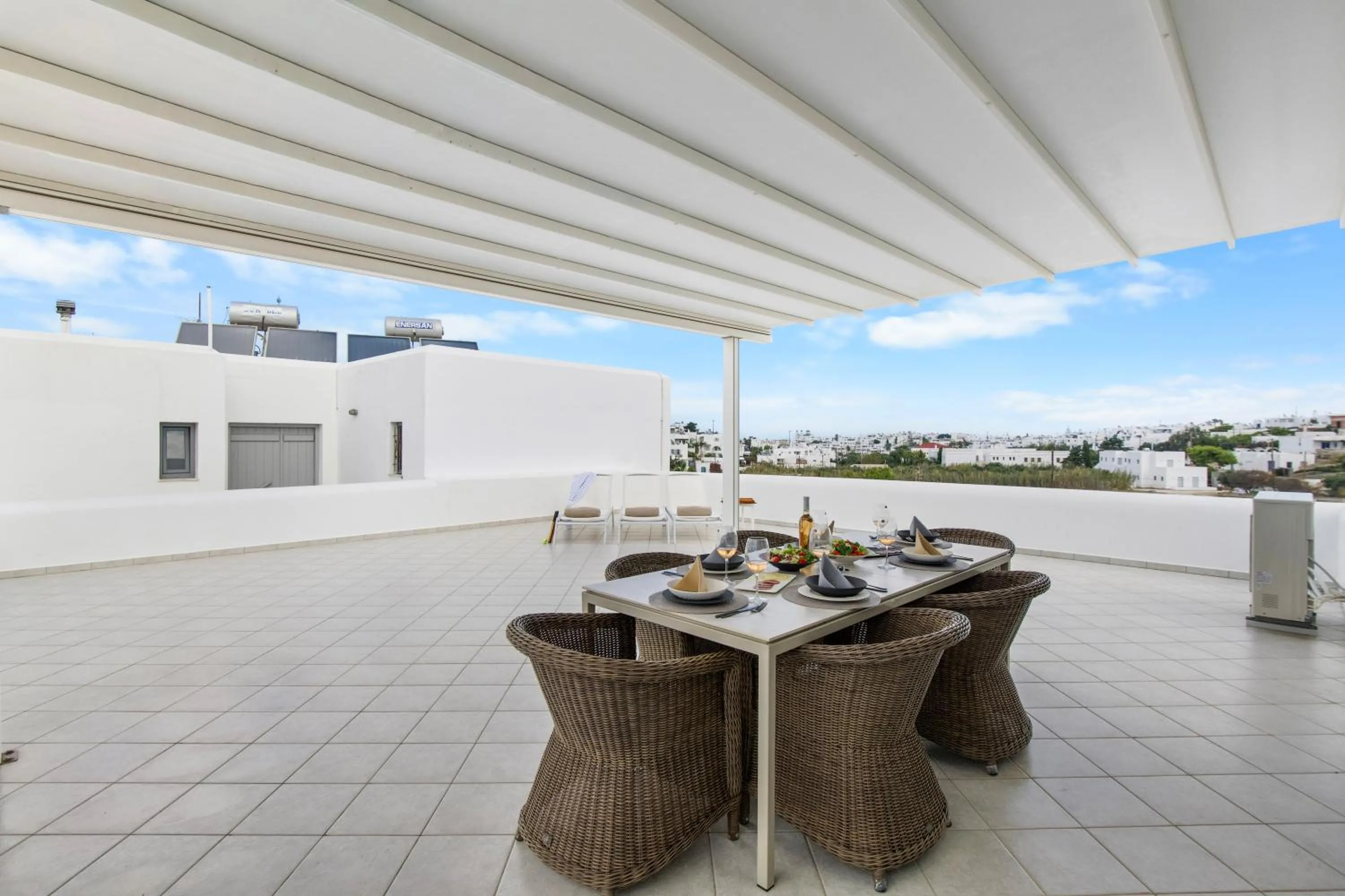 Balcony/Terrace in Panos Apartment Naousa