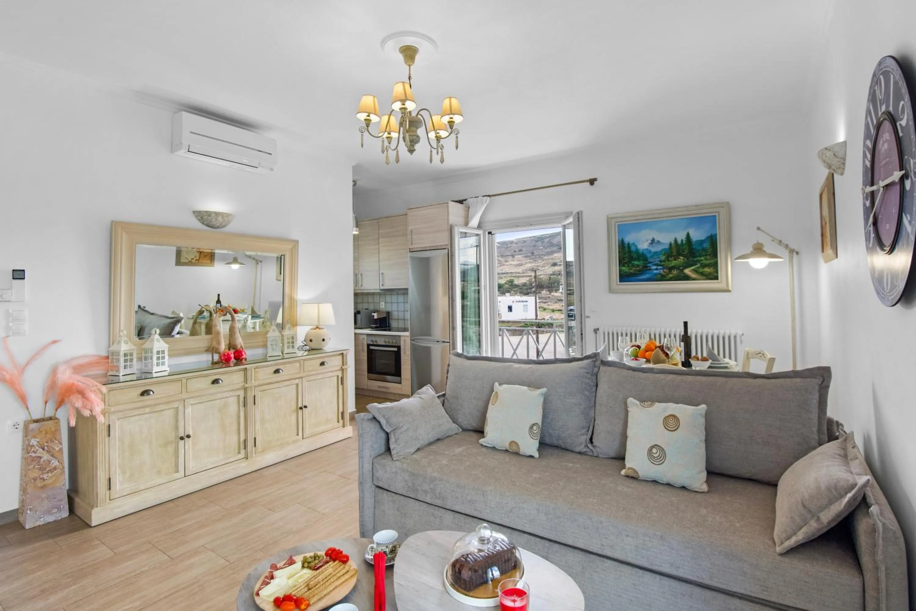 Living room in Panos Apartment Naousa