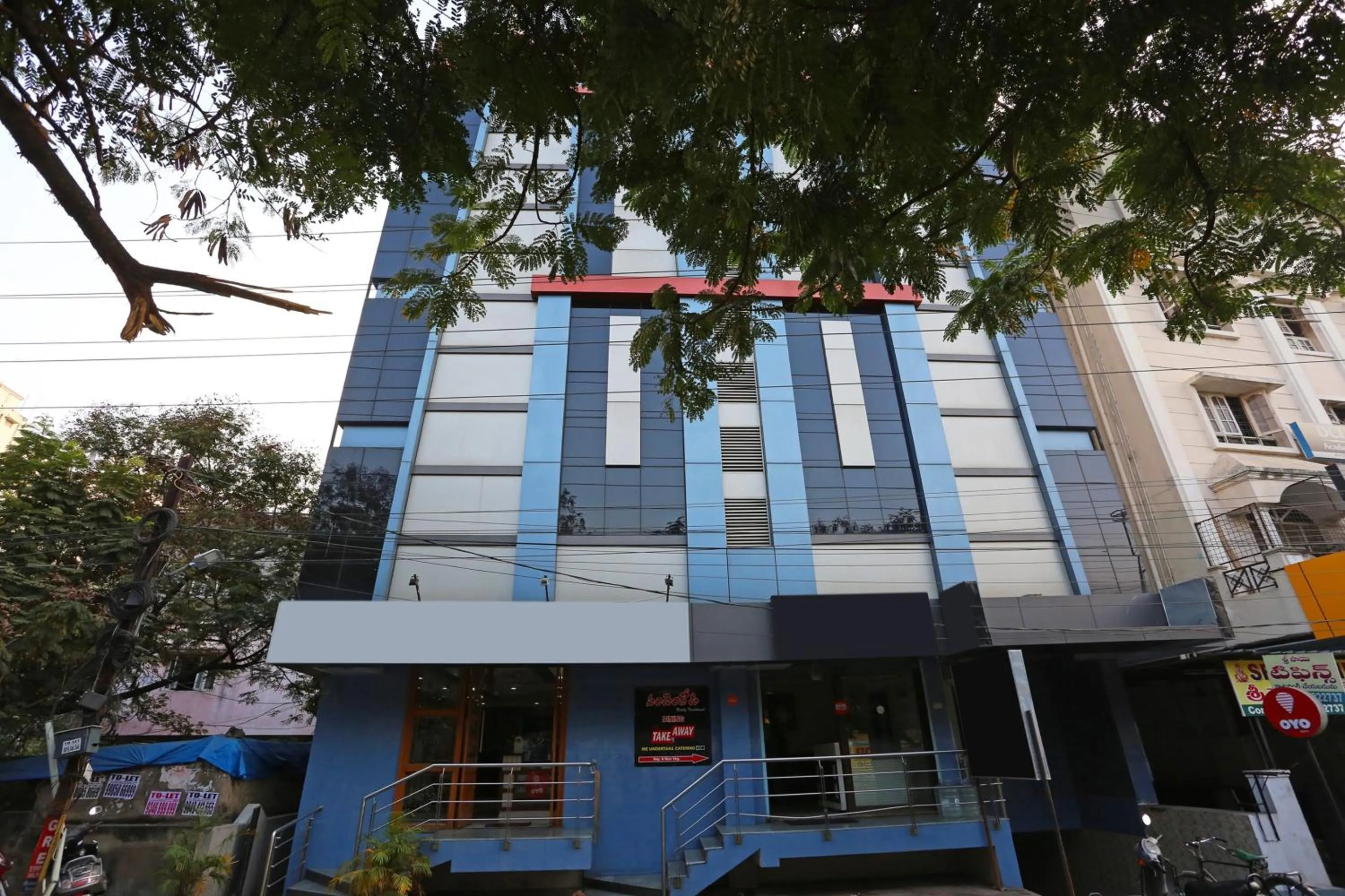 Facade/entrance in Hotel O Saraswathi Residency Near SR Nagar Metro Station