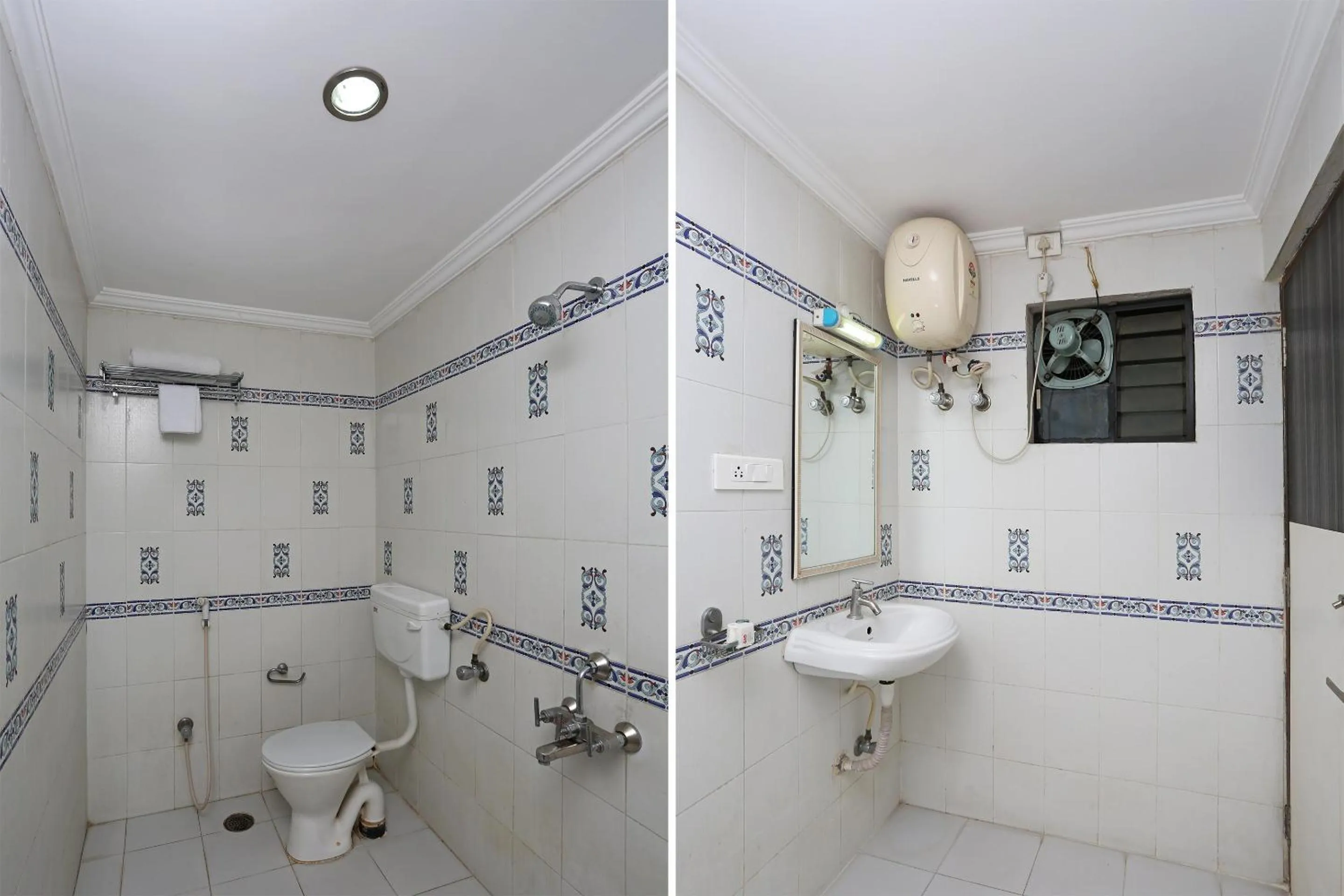 Bathroom in Hotel O Saraswathi Residency Near SR Nagar Metro Station