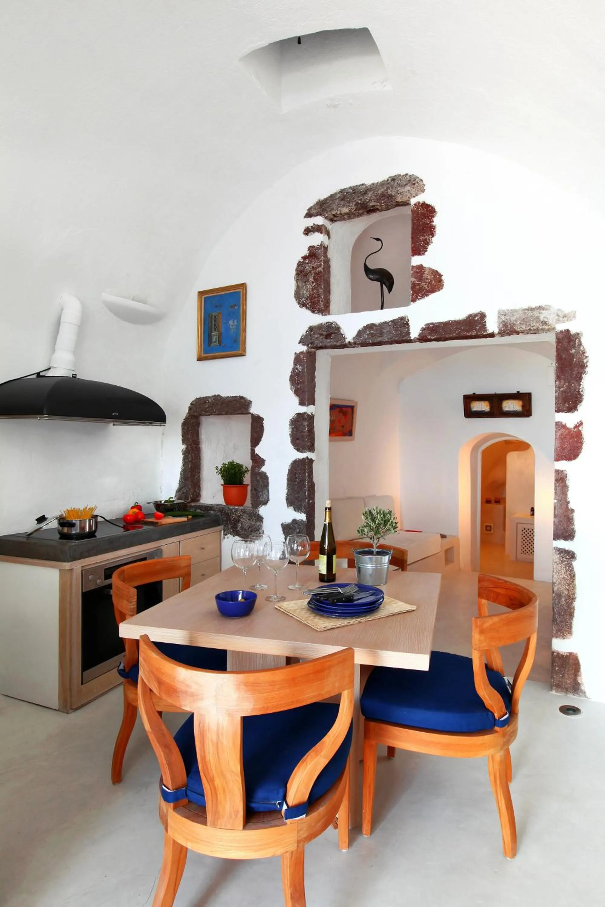 Dining area in Menias Cave House