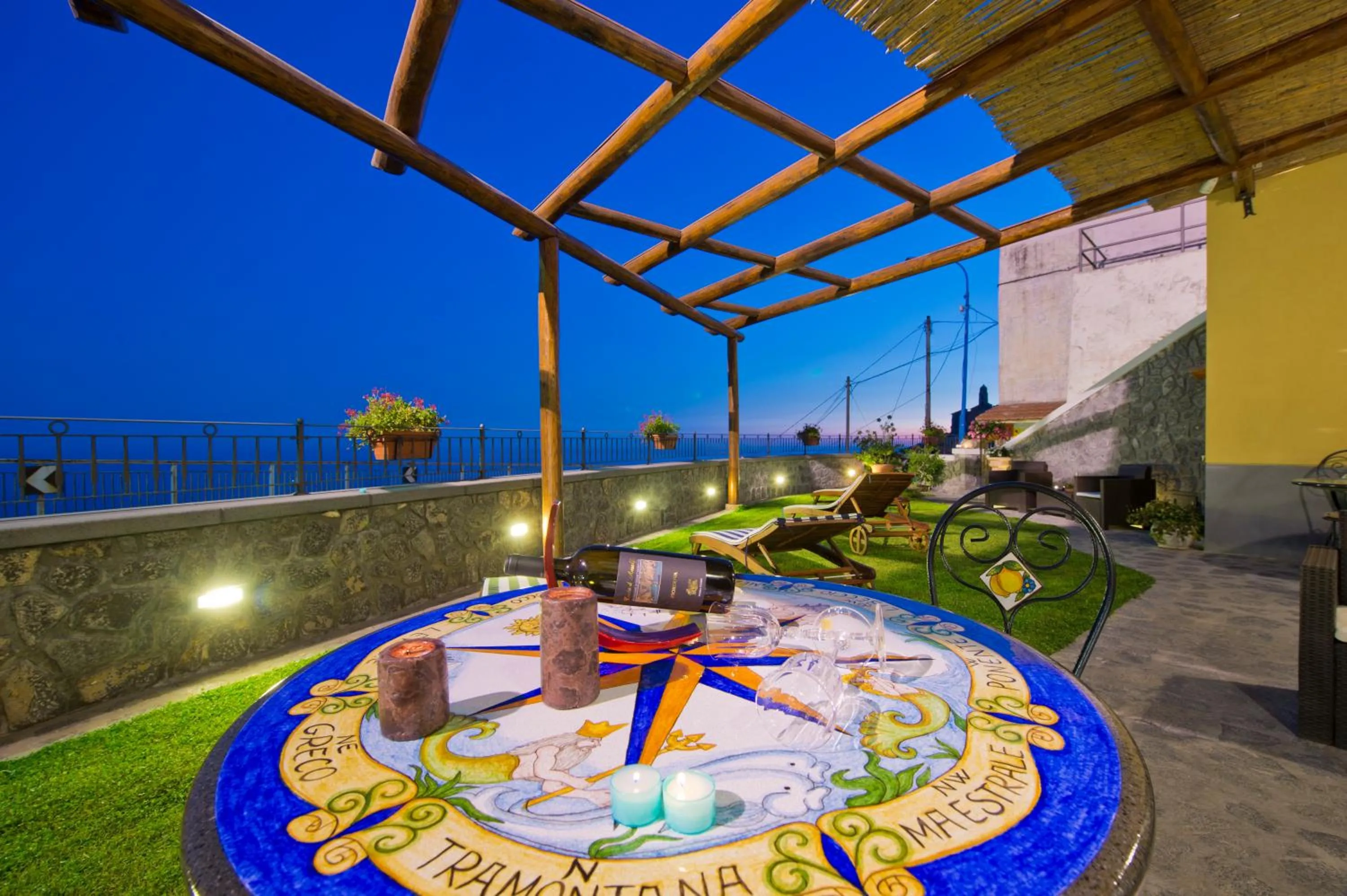 Garden view in La Mela Blu