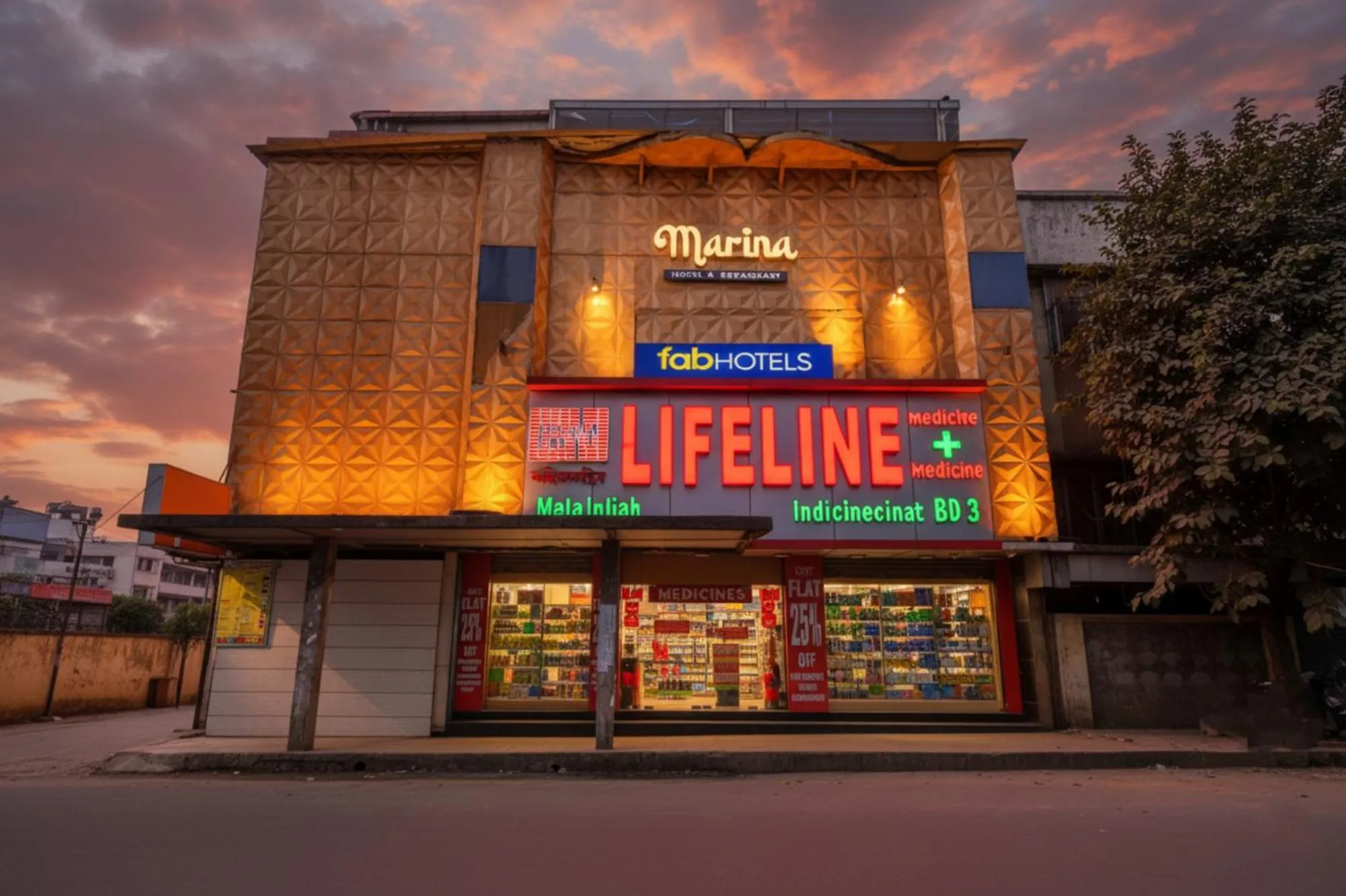 Property building in FabHotel Marina