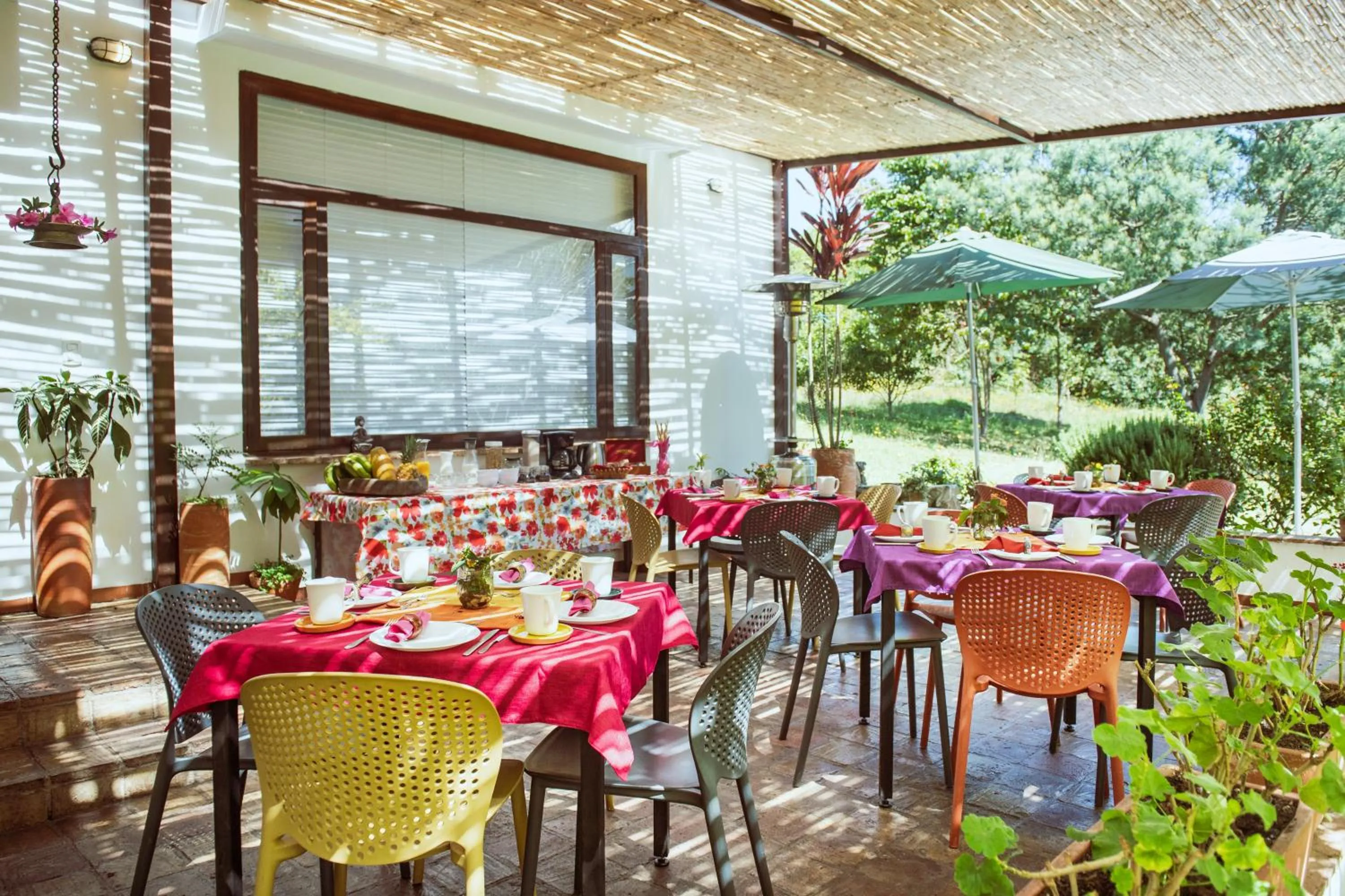 Dining area in PASSADHI Ayurveda & Yoga Retreat