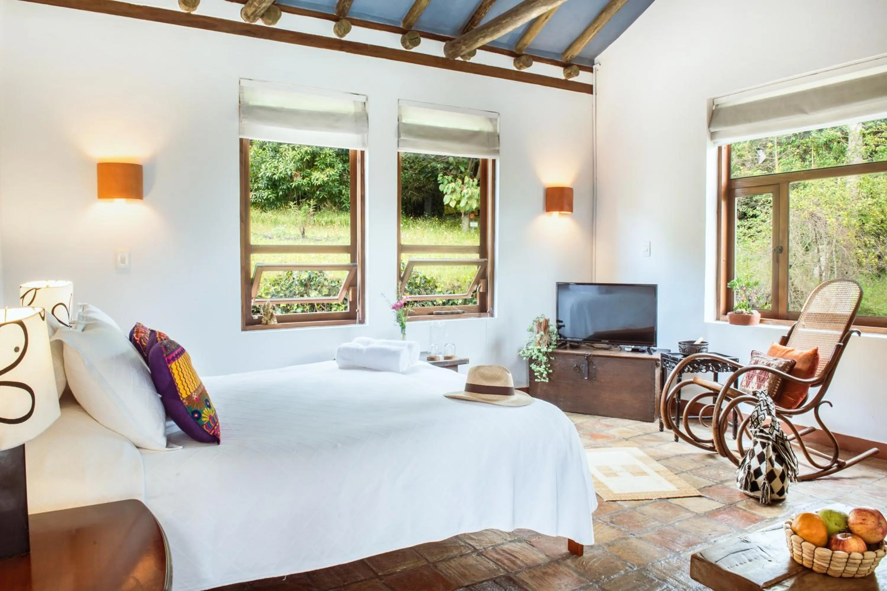 Bed in PASSADHI Ayurveda & Yoga Retreat