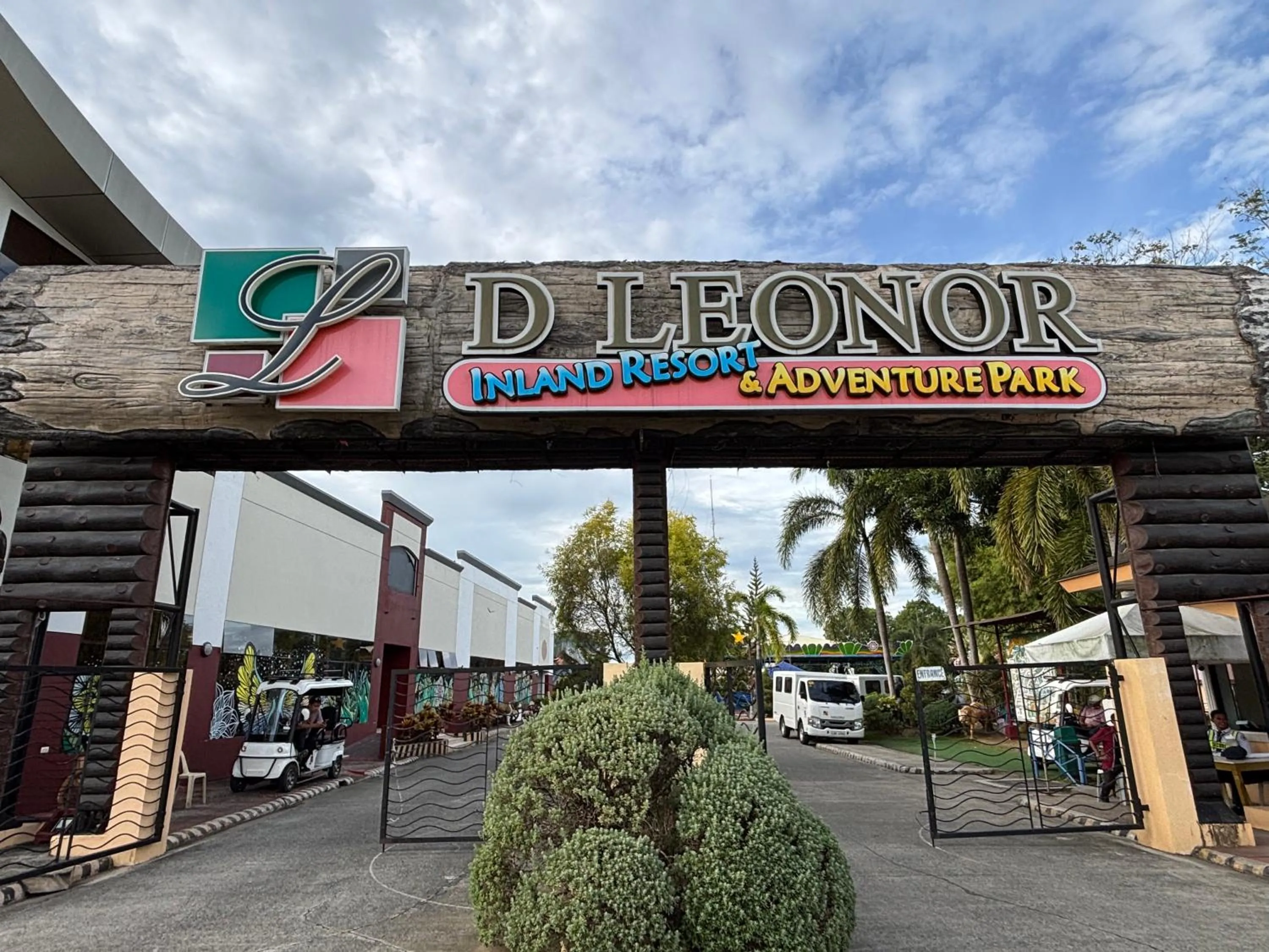 Text overlay in D' Leonor Inland Resort and Adventure Park