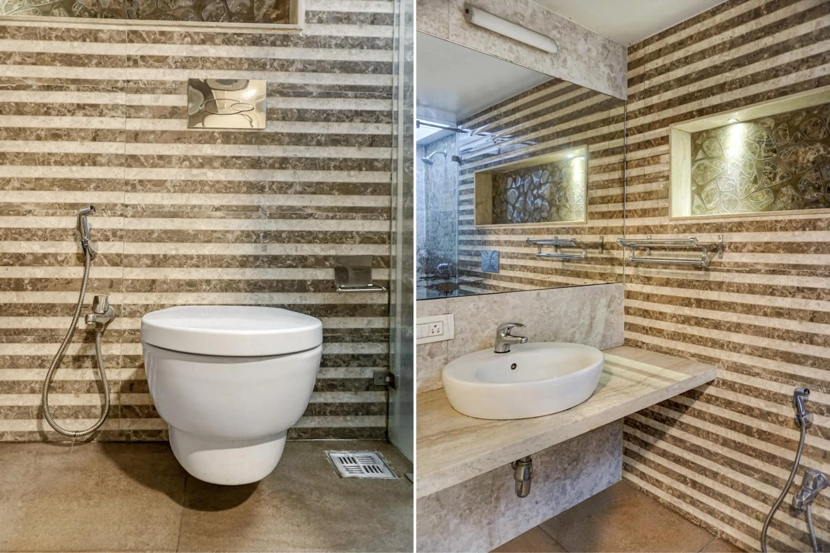 Bathroom in Super Townhouse OAK Regal Inn Near Sant Tukaram Nagar Metro Station