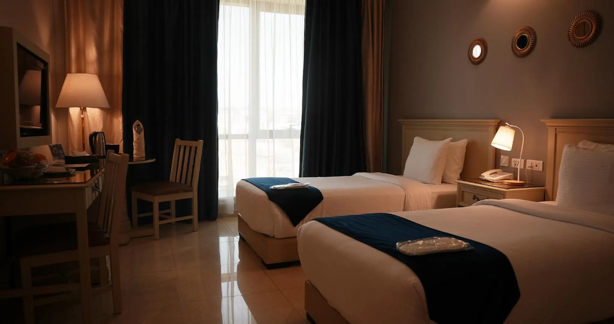 Bed in Amman West Luxury Hotel By Azar