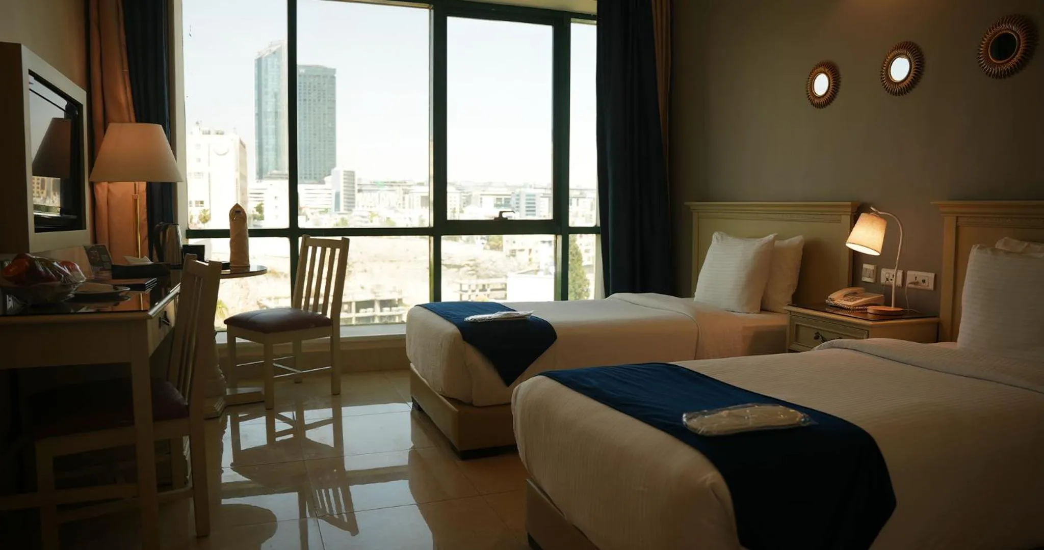 Bed in Amman West Luxury Hotel By Azar