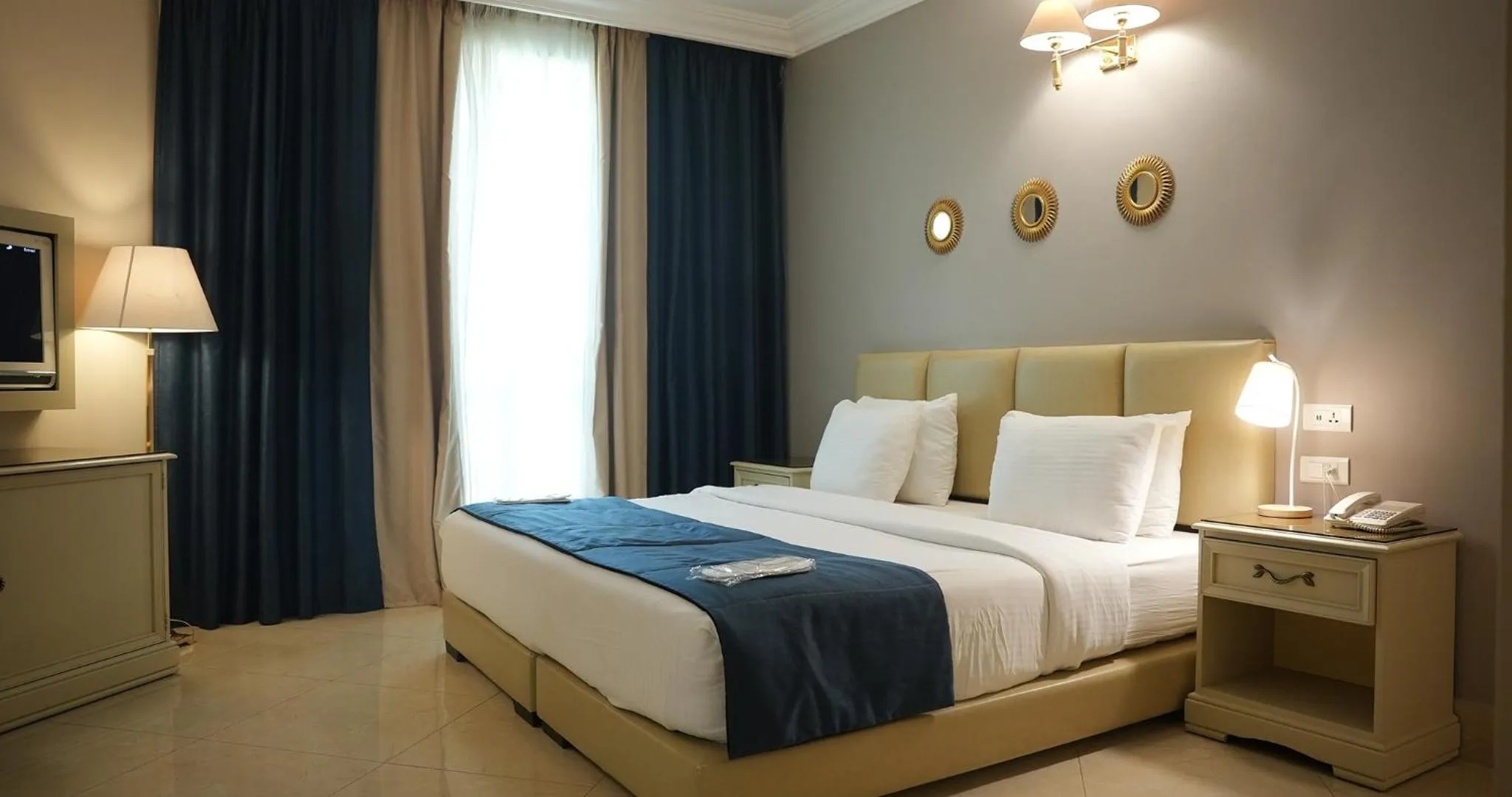 Bed in Amman West Luxury Hotel By Azar