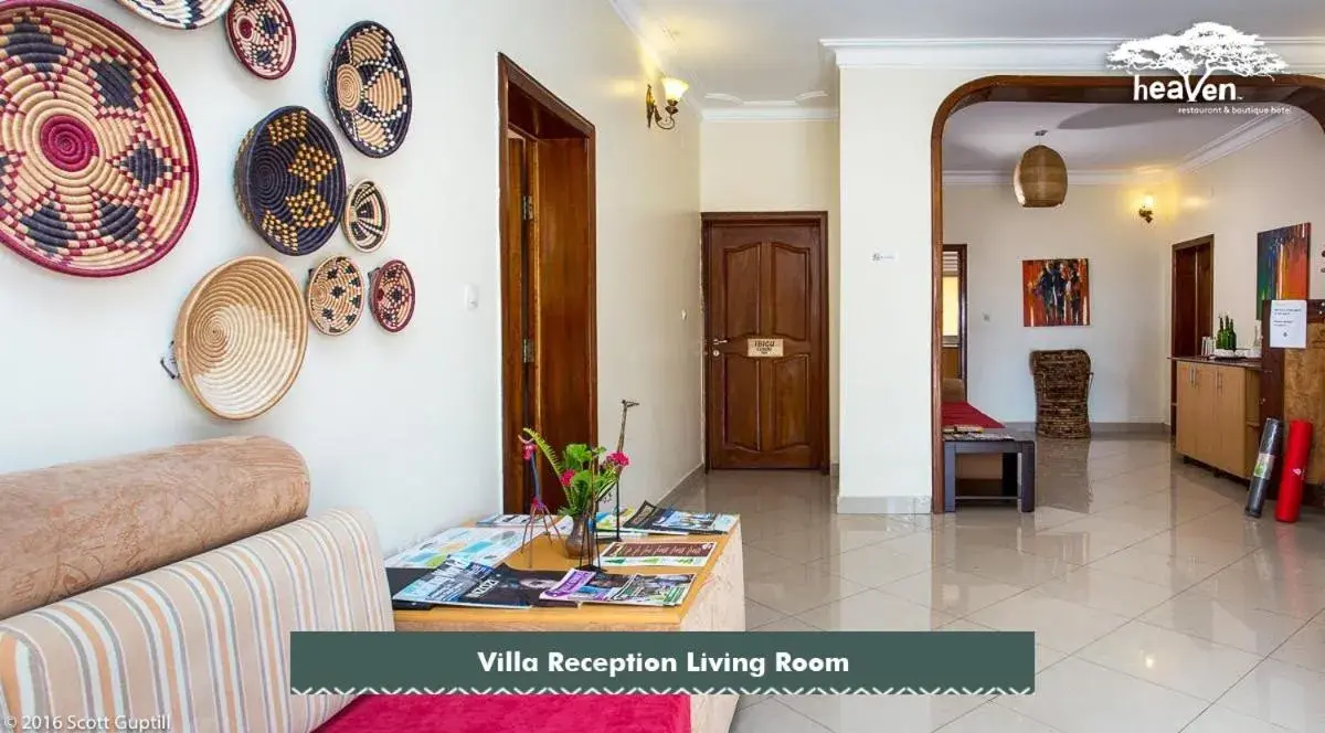 Seating area in Heaven Restaurant & Boutique Hotel Seating area in Heaven Restaurant & Boutique Hotel