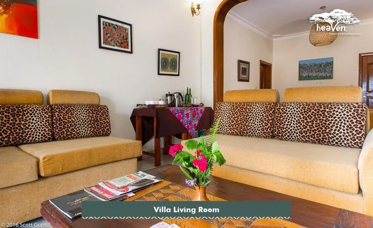 Living room in Heaven Restaurant & Boutique Hotel Living room in Heaven Restaurant & Boutique Hotel