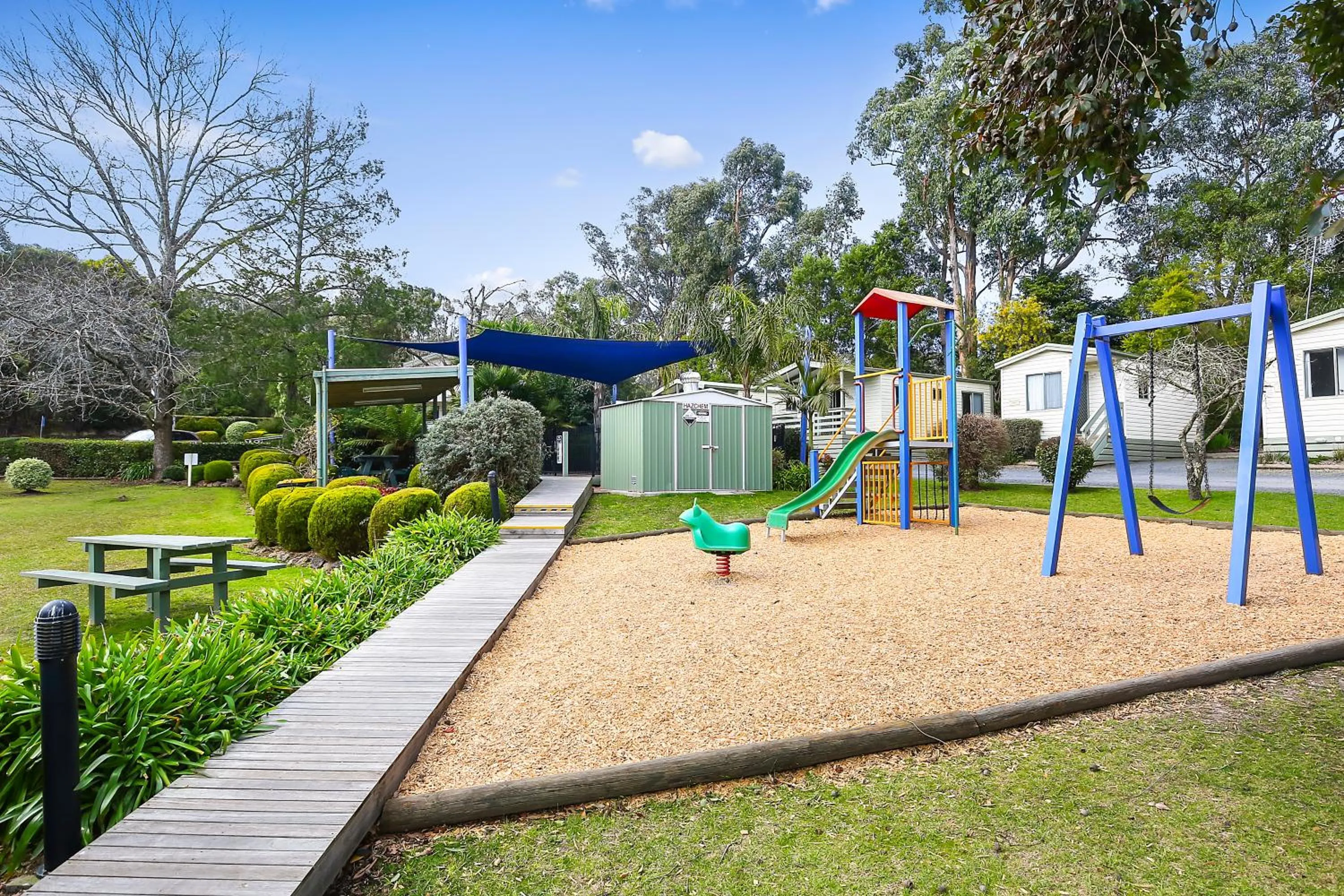 Children play ground in Enclave at Healesville Holiday Park