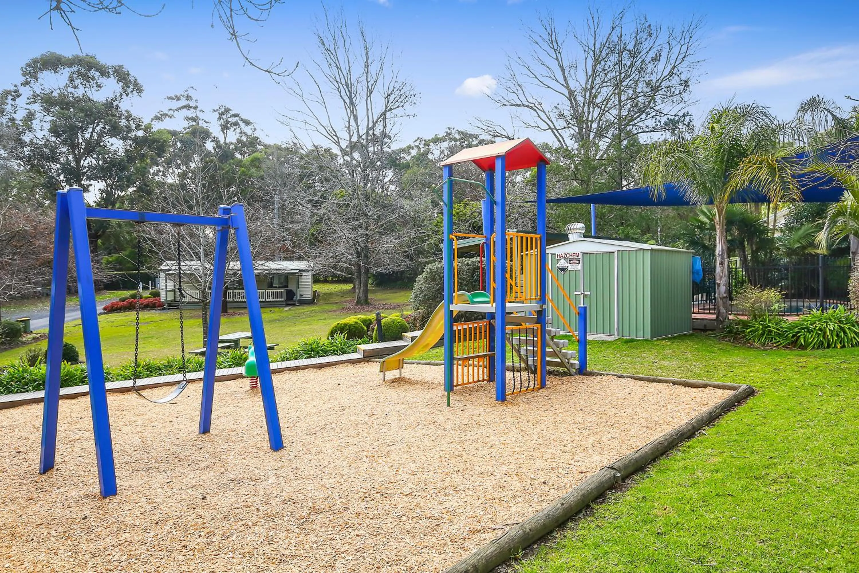 Children play ground in Enclave at Healesville Holiday Park