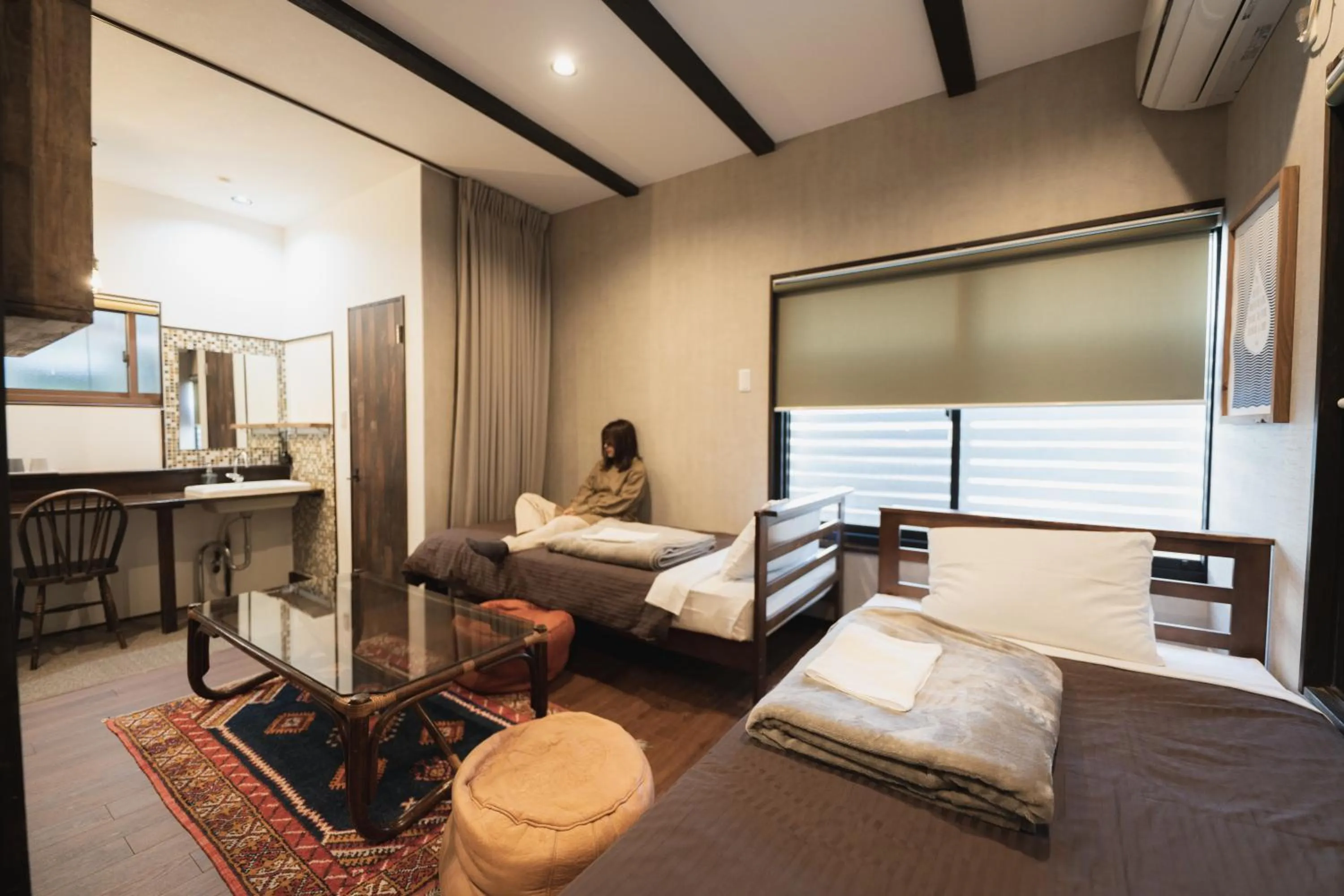 Photo of the whole room, Bed in Traditional Apartment Takamatsu Guesthouse