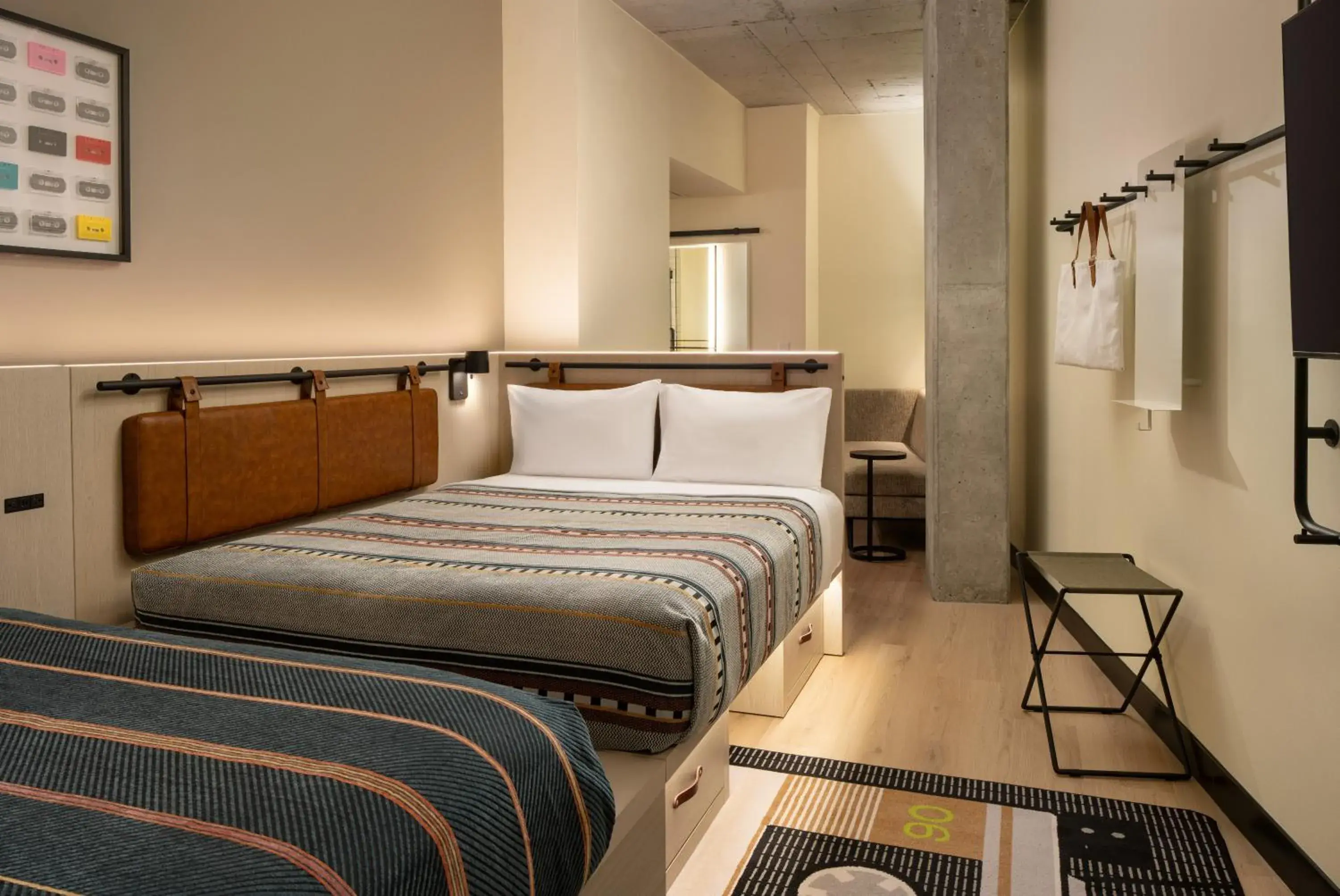 Corner Standard Queen Room with Two Queen Beds in Moxy Atlanta Downtown Corner Standard Queen Room with Two Queen Beds in Moxy Atlanta Downtown
