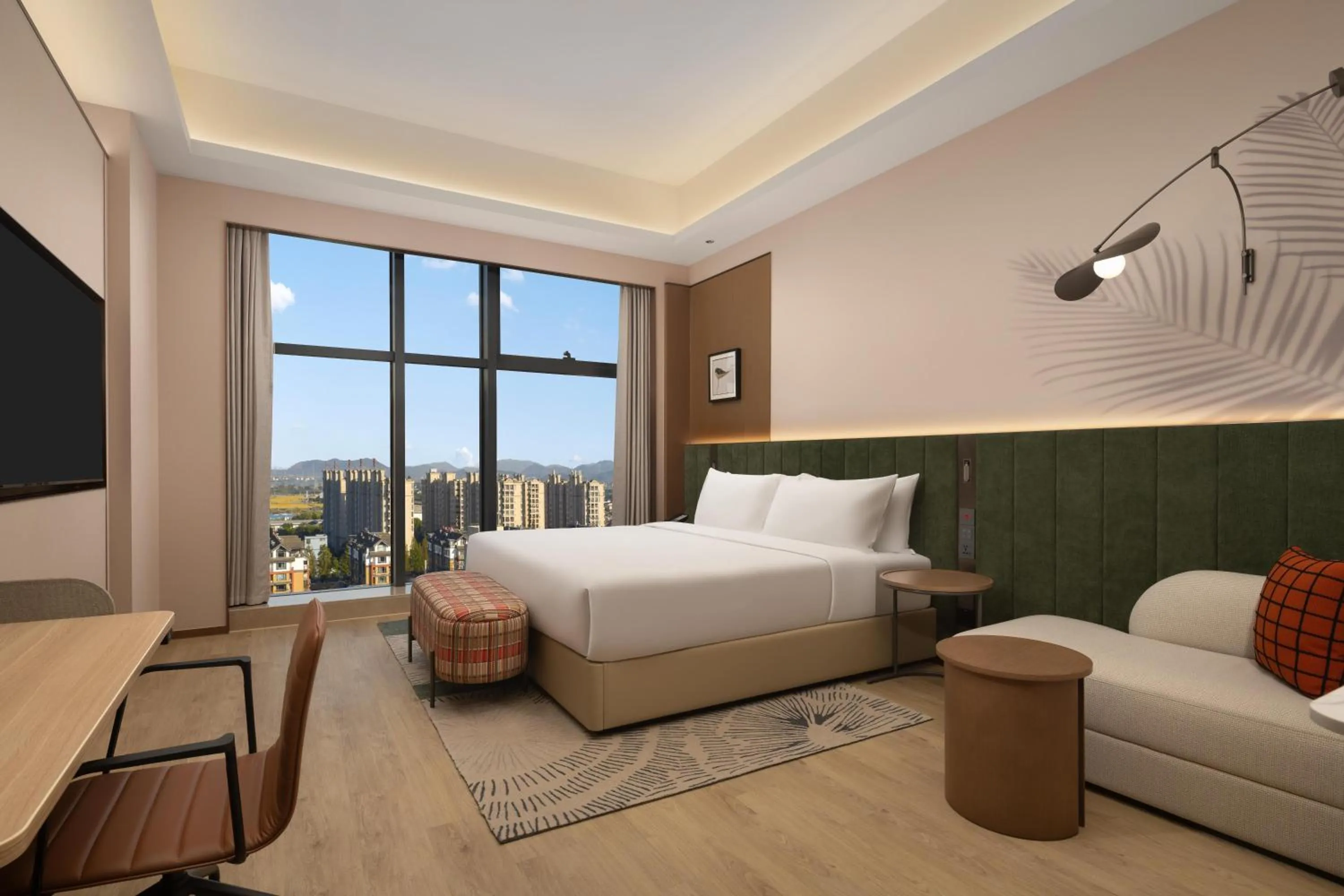 Living room, Bed in Hilton Garden Inn Shaoxing Yuecheng South