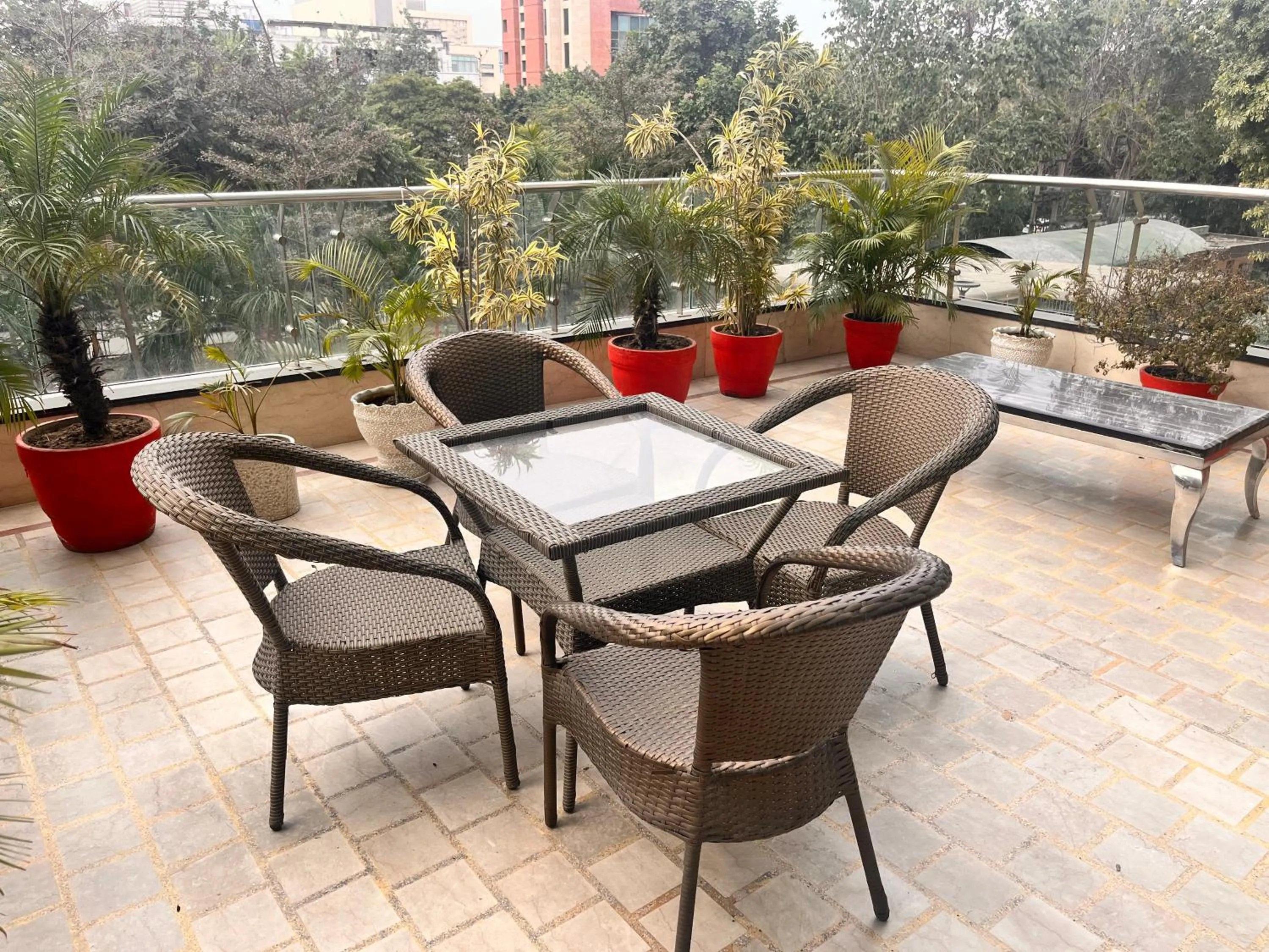 Balcony/Terrace in Gazebo Inn & Suites Medanta