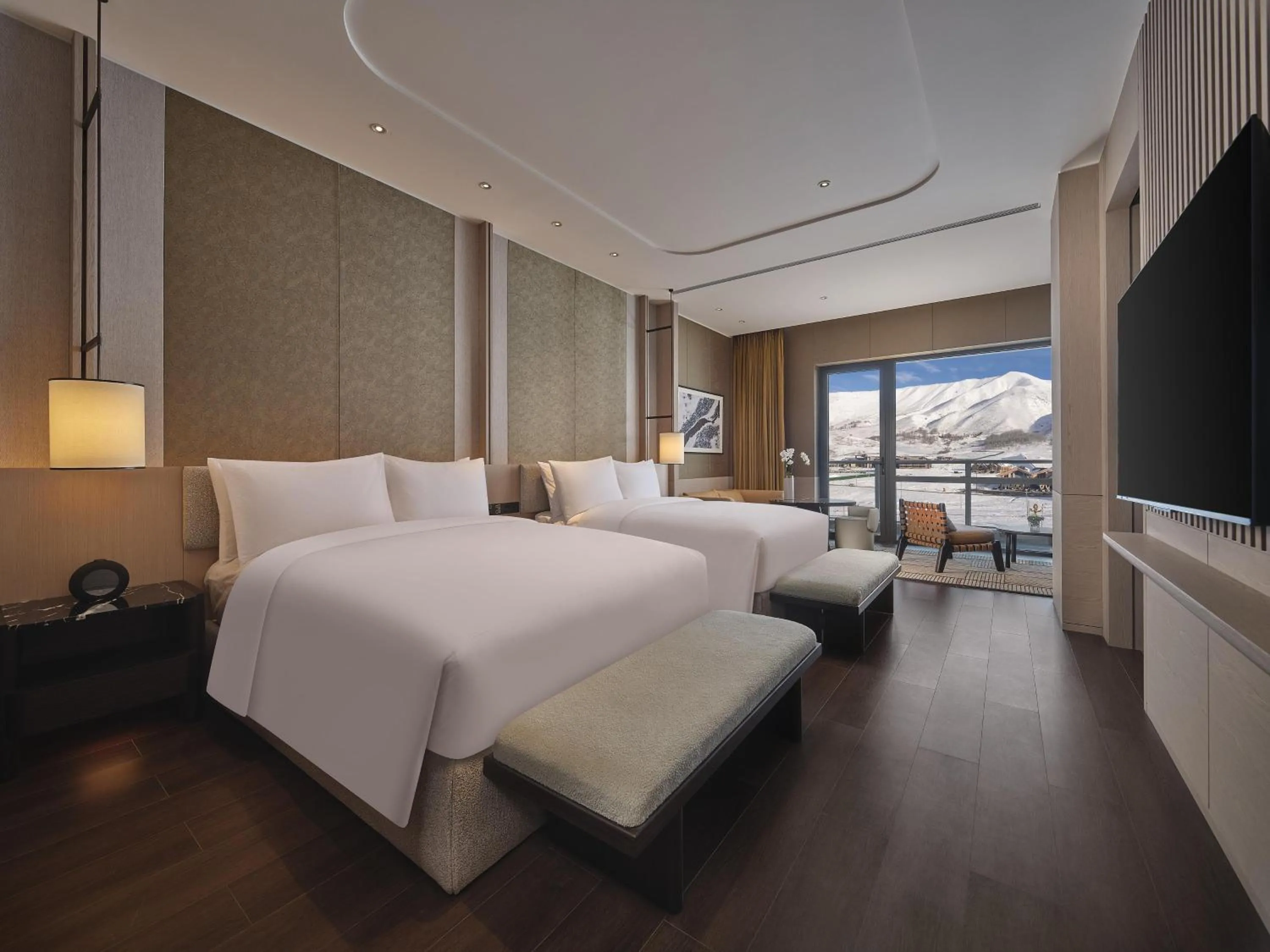 Executive Queen Room with Two Queen Beds and Mountain View in Conrad Altay Hemu