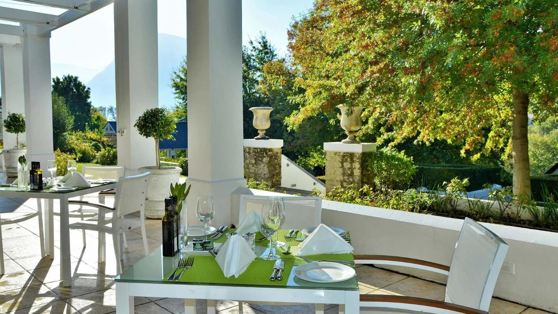 Patio in Le Franschhoek Hotel & Spa by Dream Resorts