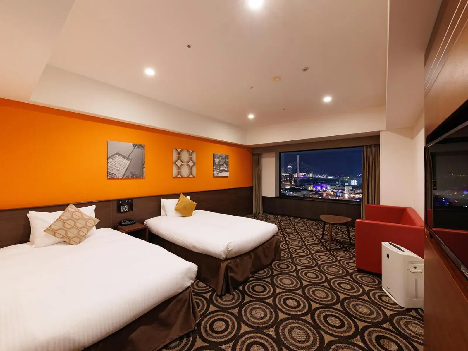 Bed in The Park Front Hotel at Universal Studios Japan Bed in The Park Front Hotel at Universal Studios Japan