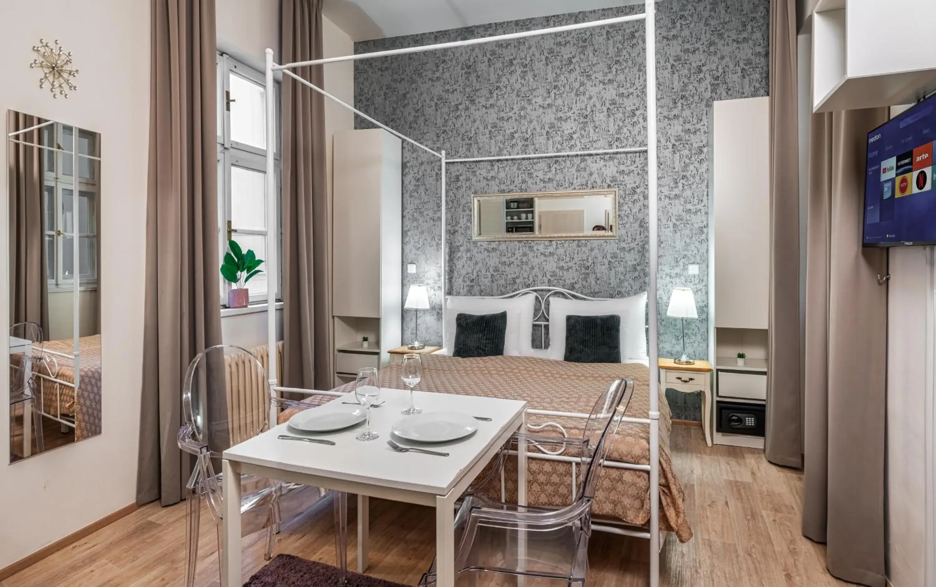 Bed in 7 Tales Apartments by Adrez Bed in 7 Tales Apartments by Adrez