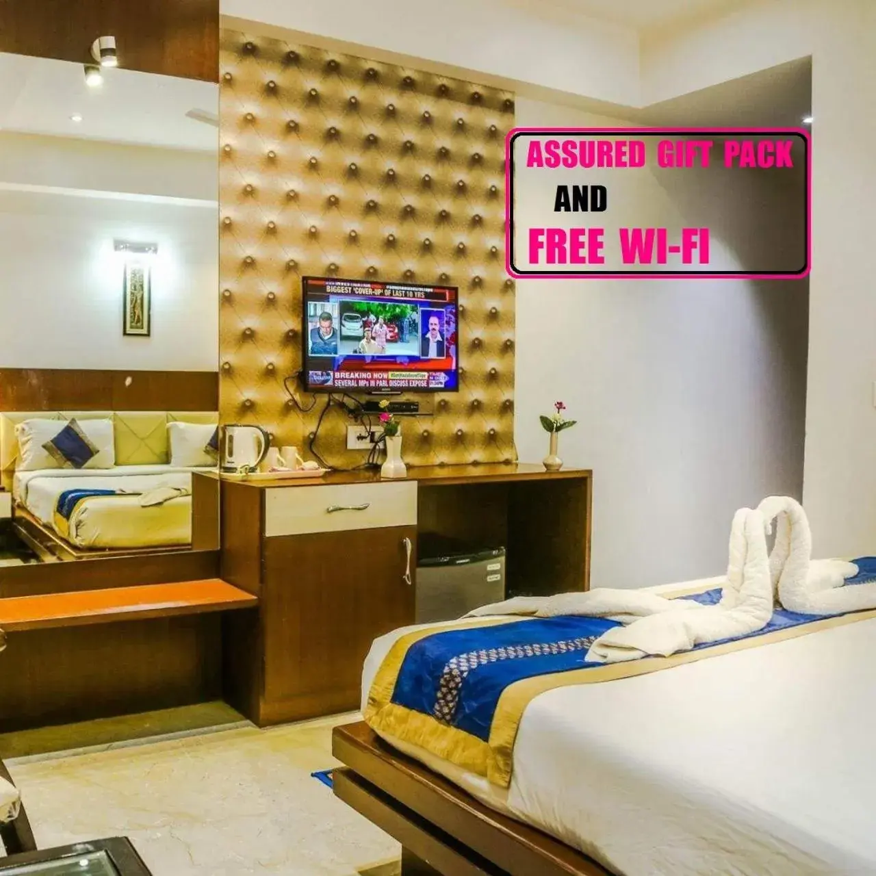 Bed in Hotel Taj Heights Bed in Hotel Taj Heights