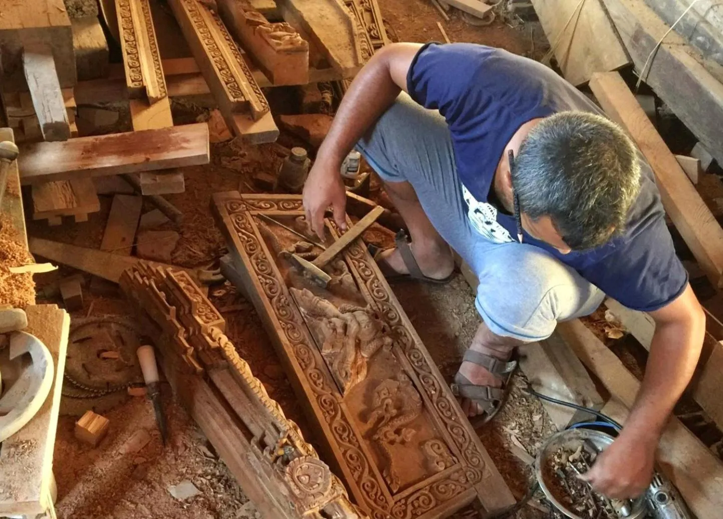 Decorative detail in Central Courtyard Thamel - Heritage Hötel & Artisan Café
