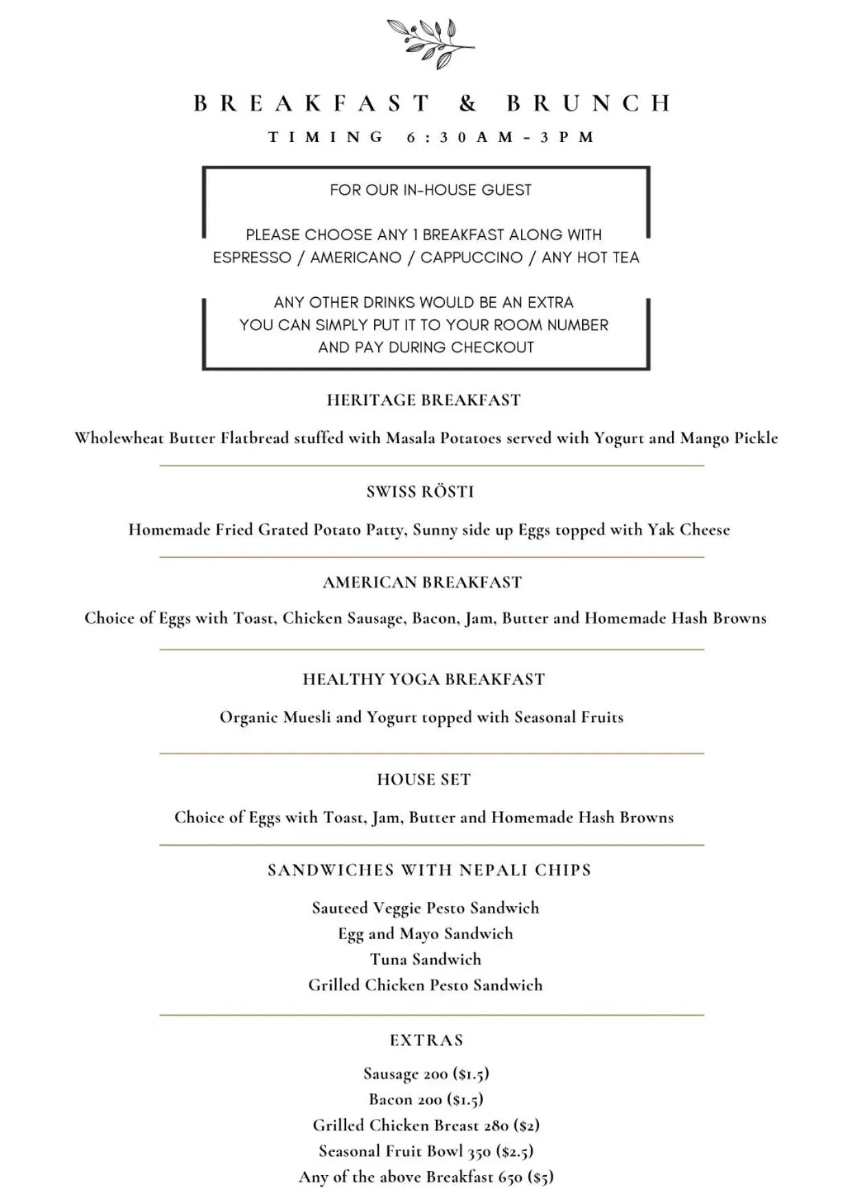 Breakfast in Central Courtyard Thamel - Heritage Hötel & Artisan Café