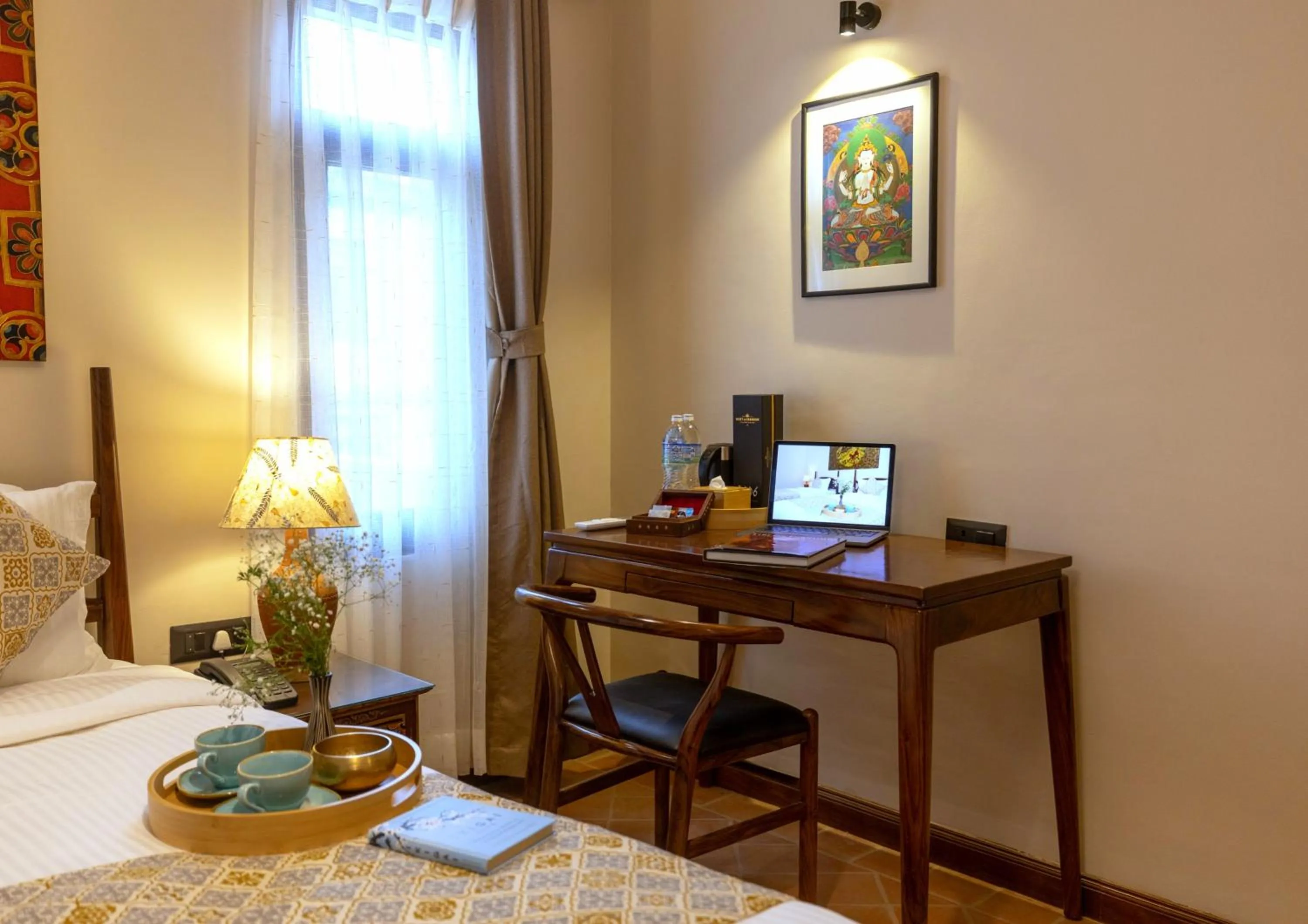 Bedroom, Bed in Central Courtyard Thamel - Heritage Hötel & Artisan Café