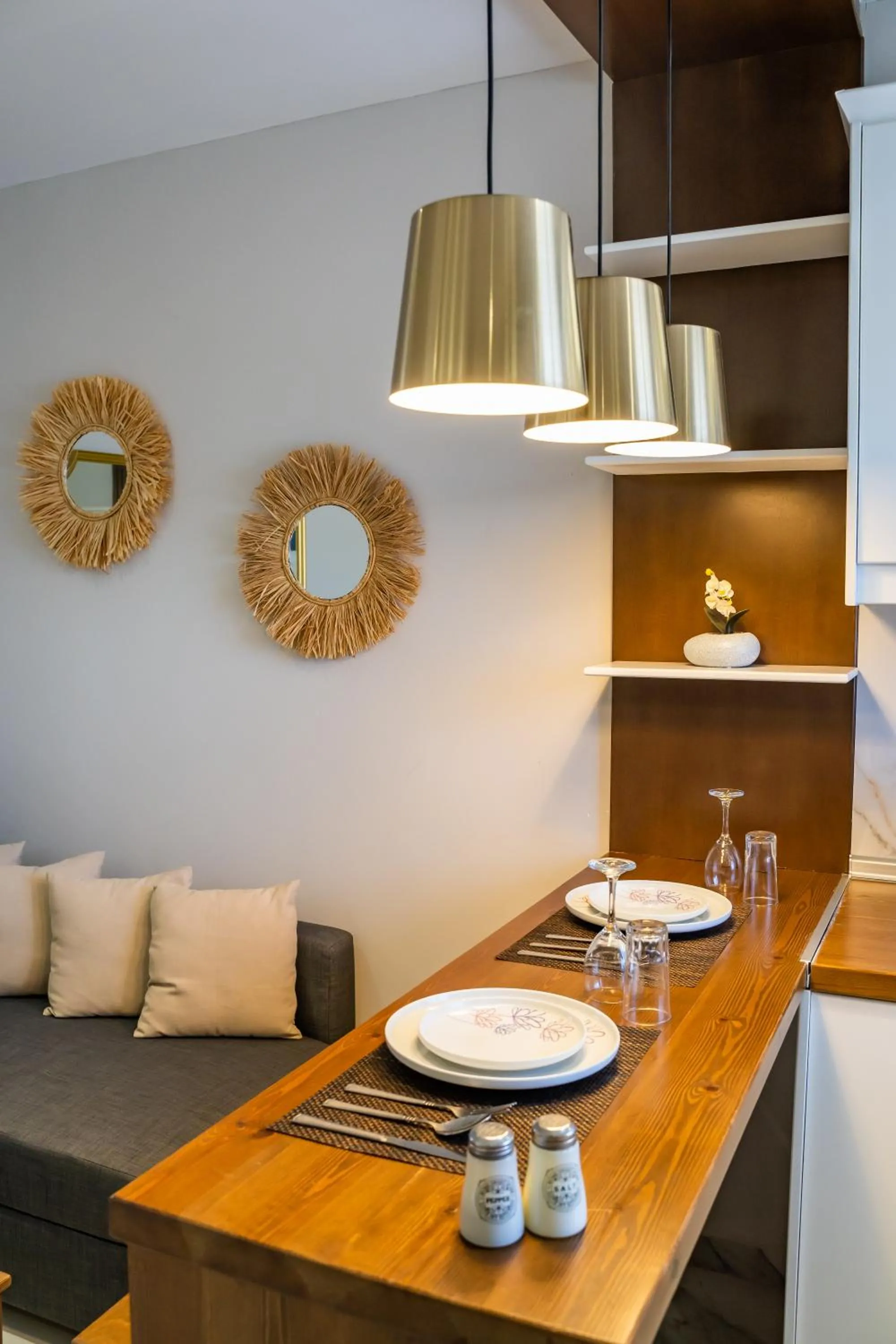 Dining area in Mikes Apts