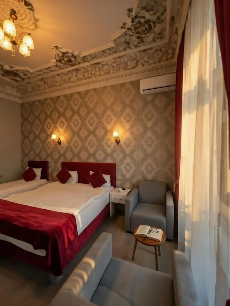 Seating area, Bed in Nizami Boutique Hotel