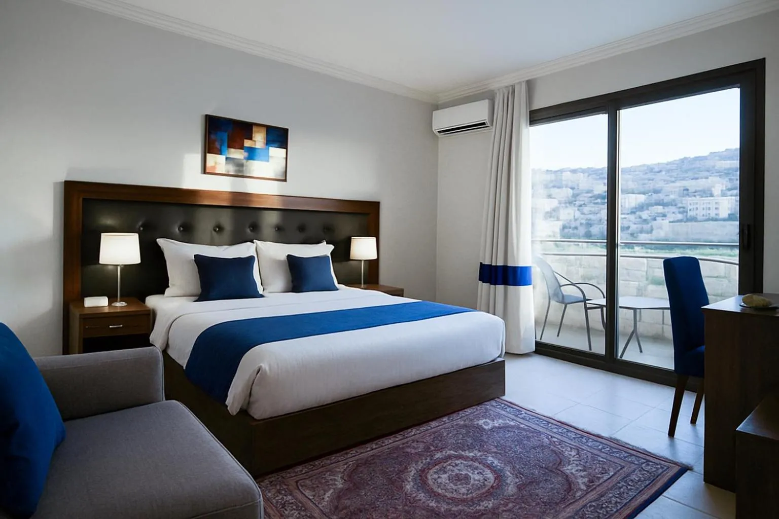 Bed in Corner View Hotel
