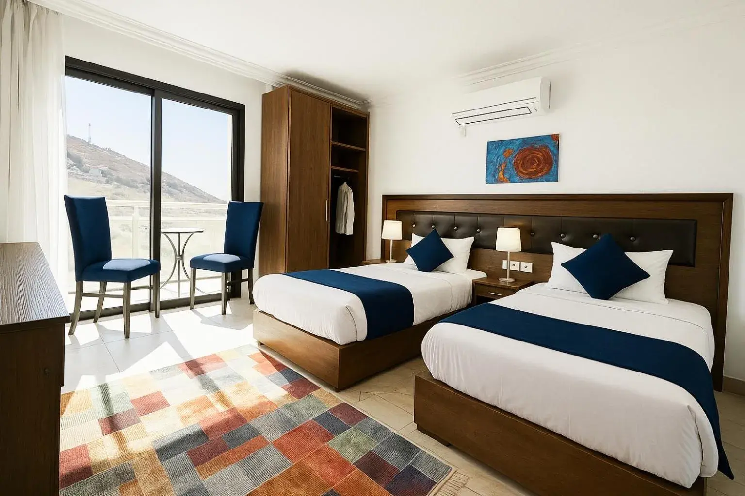 Twin Room with Balcony in Corner View Hotel Twin Room with Balcony in Corner View Hotel