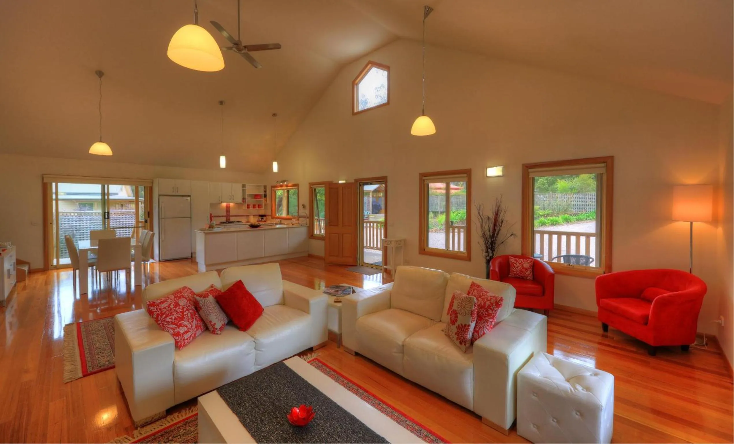 Seating area in Roosters Rest