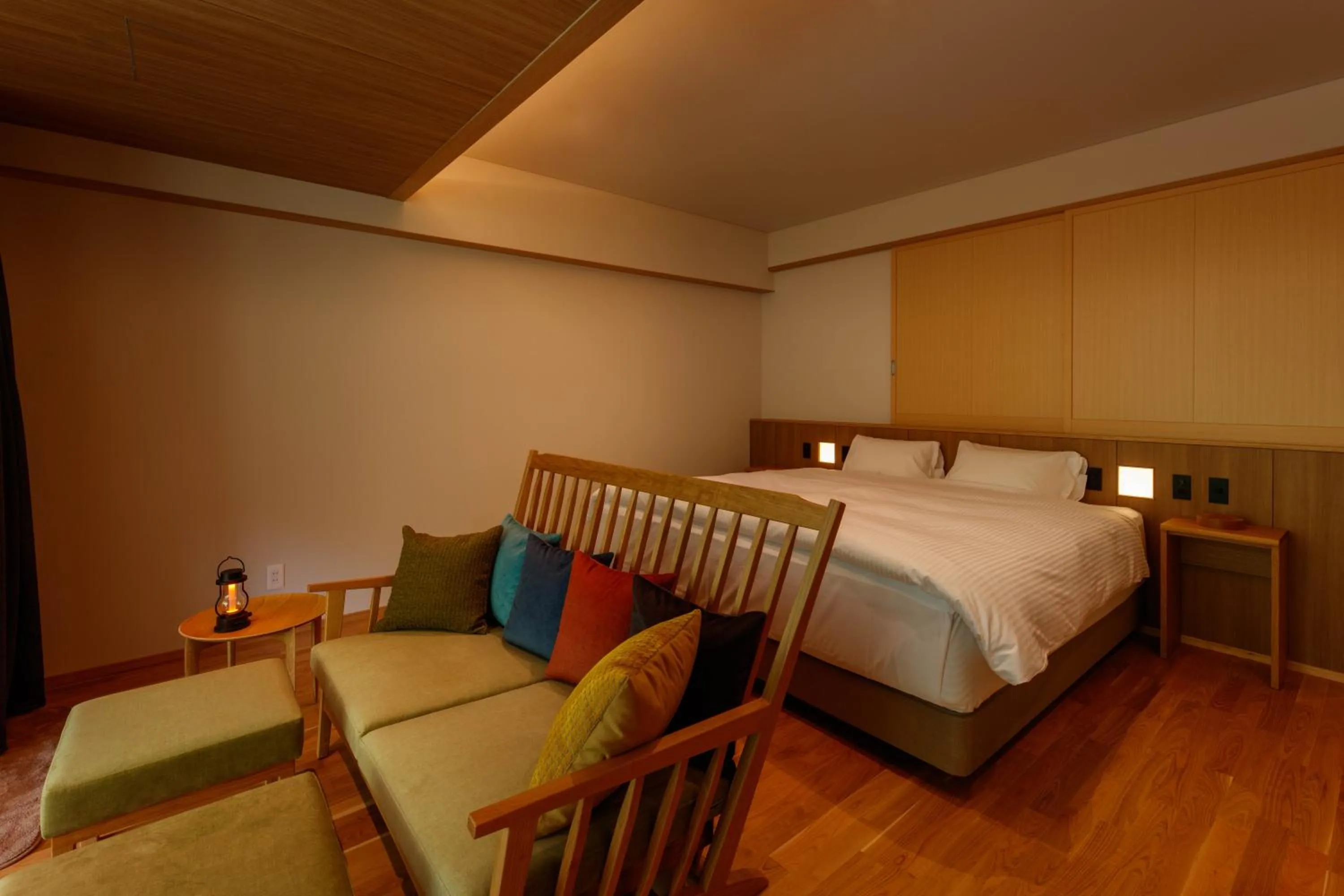 Bed in Sakunami Onsen Yuzukushi Salon Ichinobo